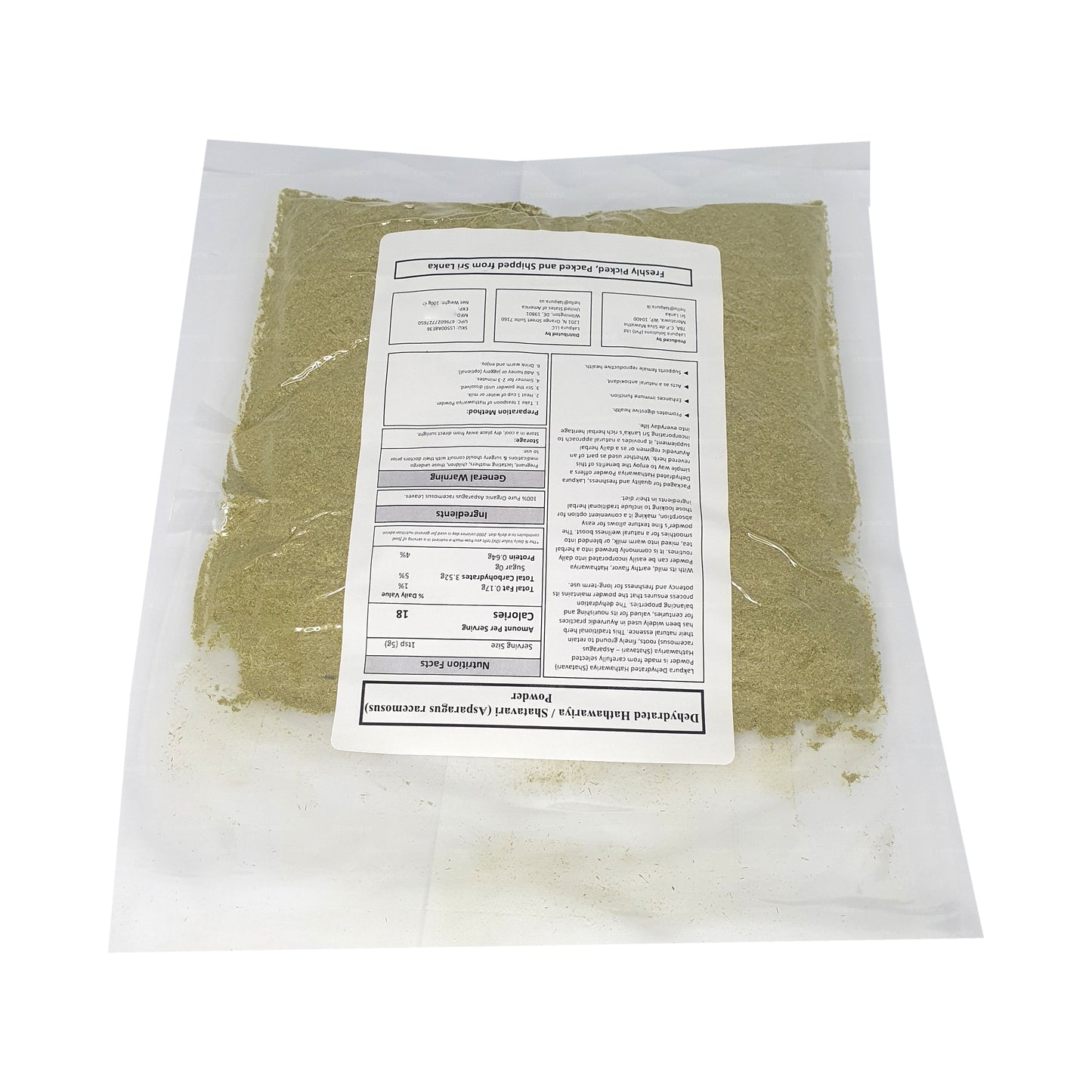 Poudre déshydratée de Hathawariya (Shatavari) Lakpura (100 g)