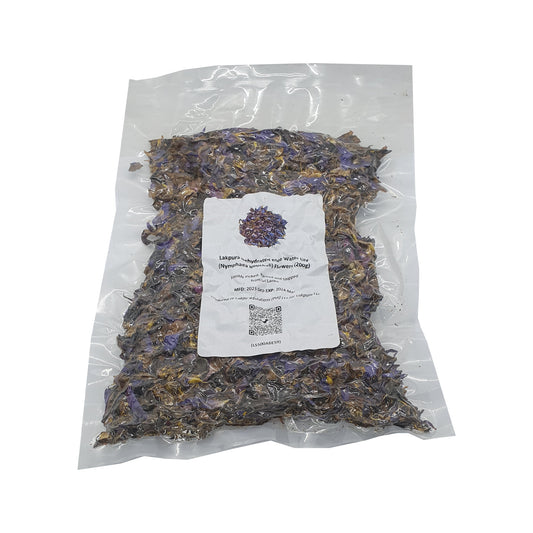 Fleurs de nénuphar bleu déshydraté Lakpura (Nymphaea Nouchali)