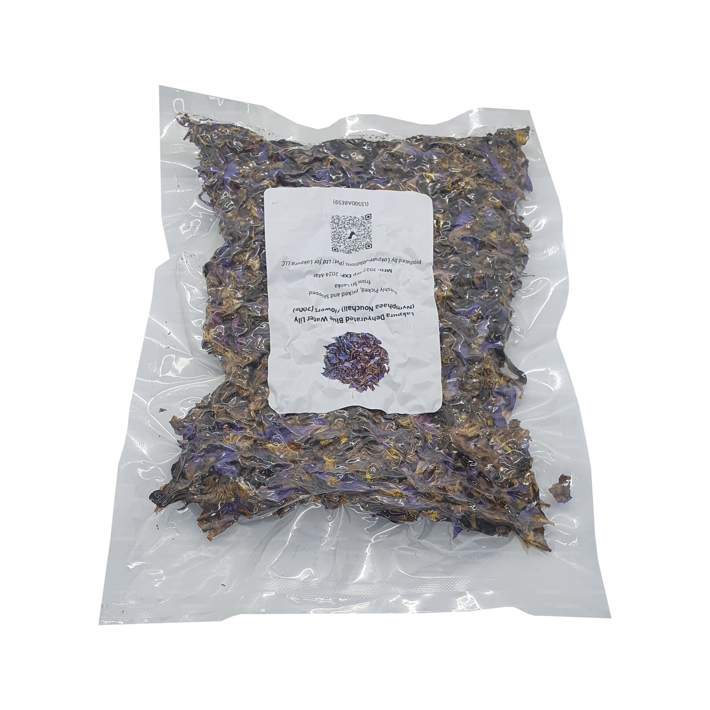 Fleurs de nénuphar bleu déshydraté Lakpura (Nymphaea Nouchali)