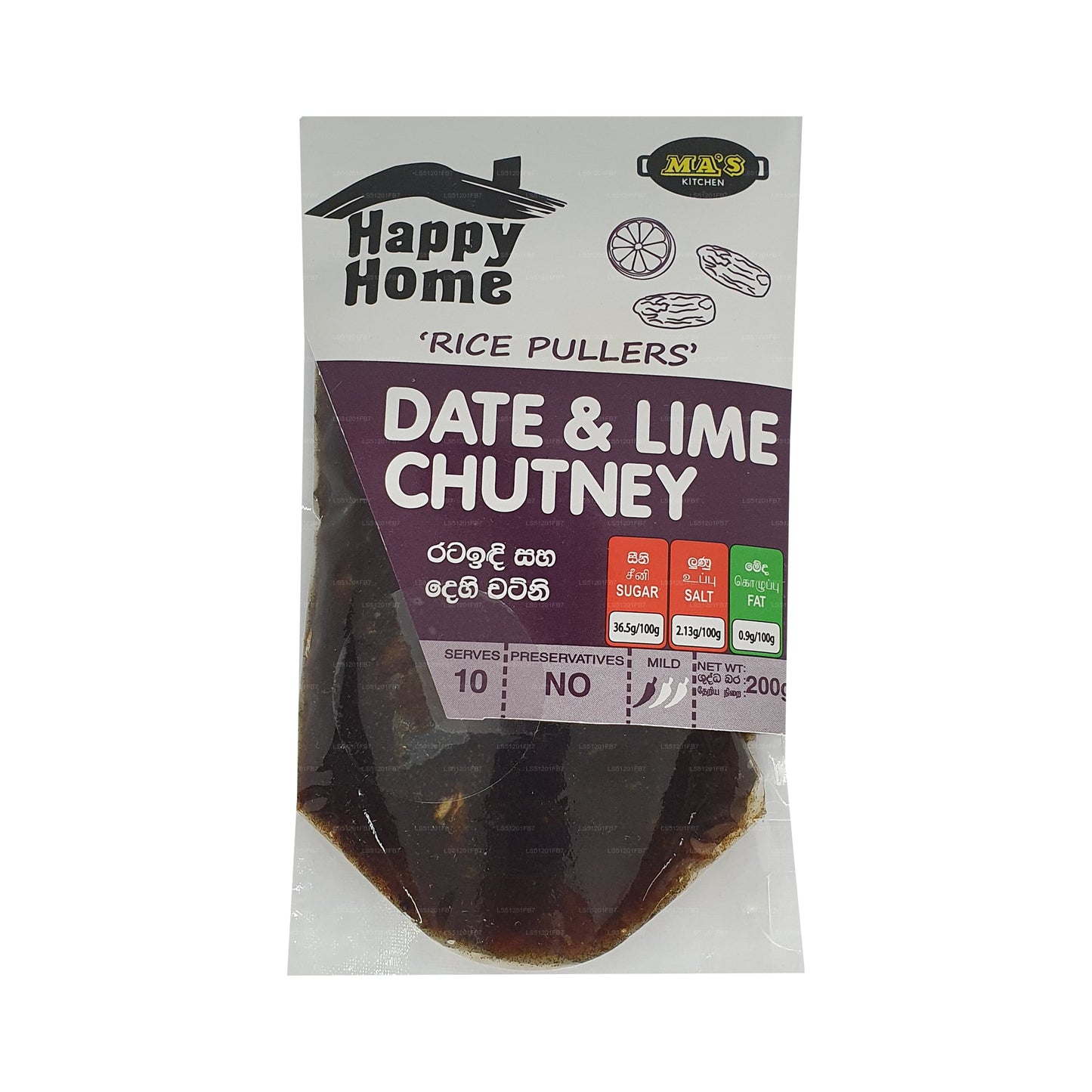 Chutney aux dattes et à la lime MA's Kitchen (200 g)
