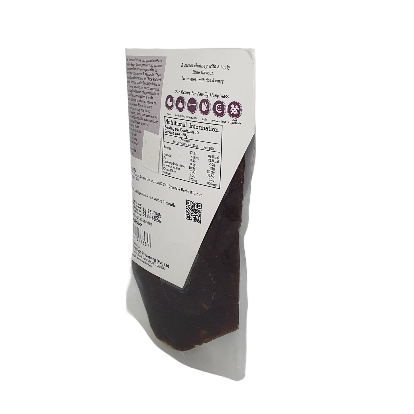 Chutney aux dattes et à la lime MA's Kitchen (200 g)