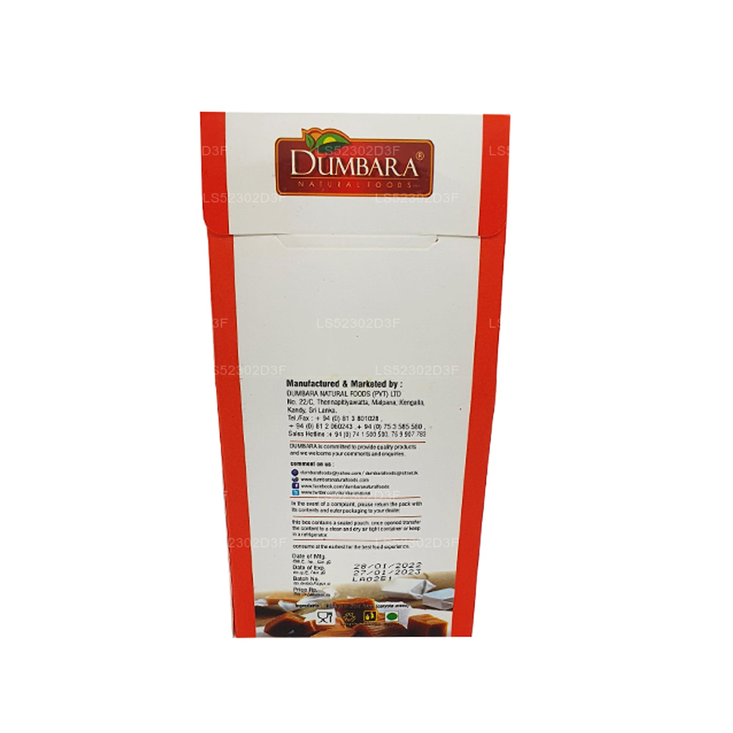 Dumbara Kithul Jaggery 8 g x 25 cubes (200 g)