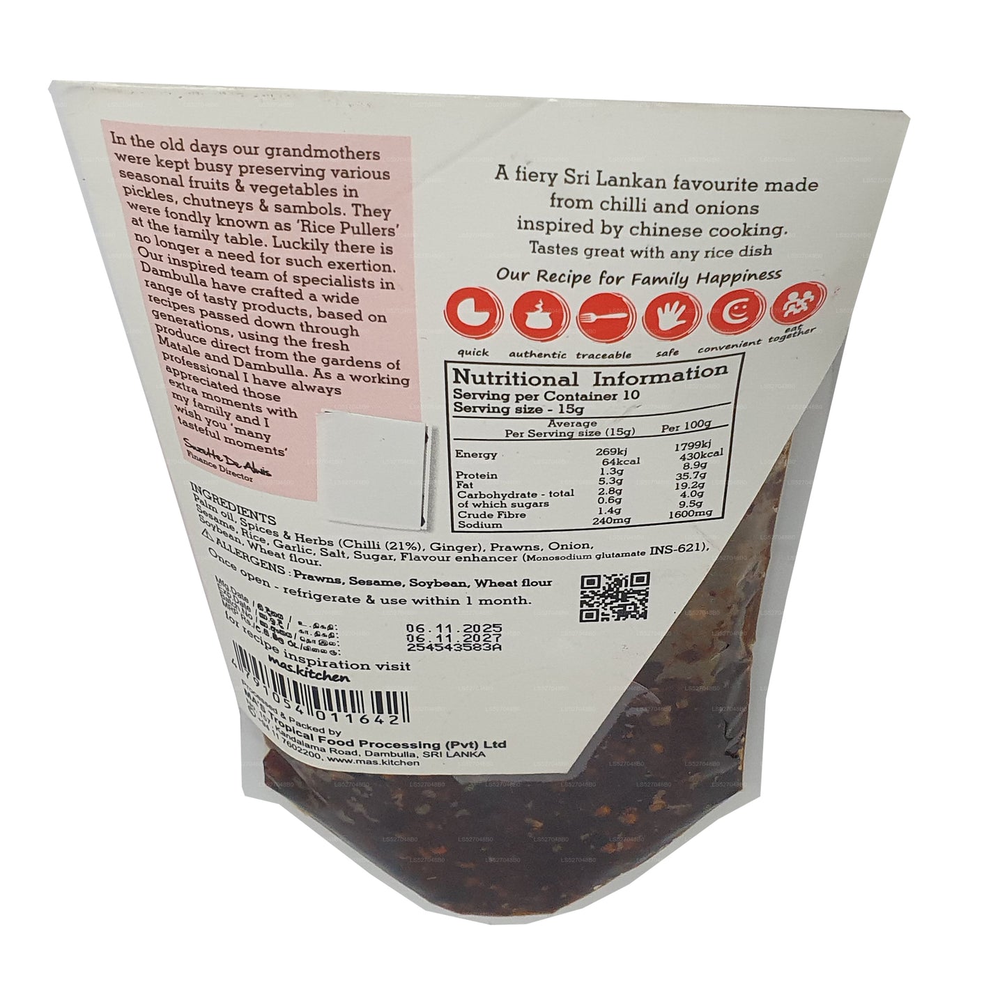 Pâte de piment chinois MA's Kitchen (150 g)