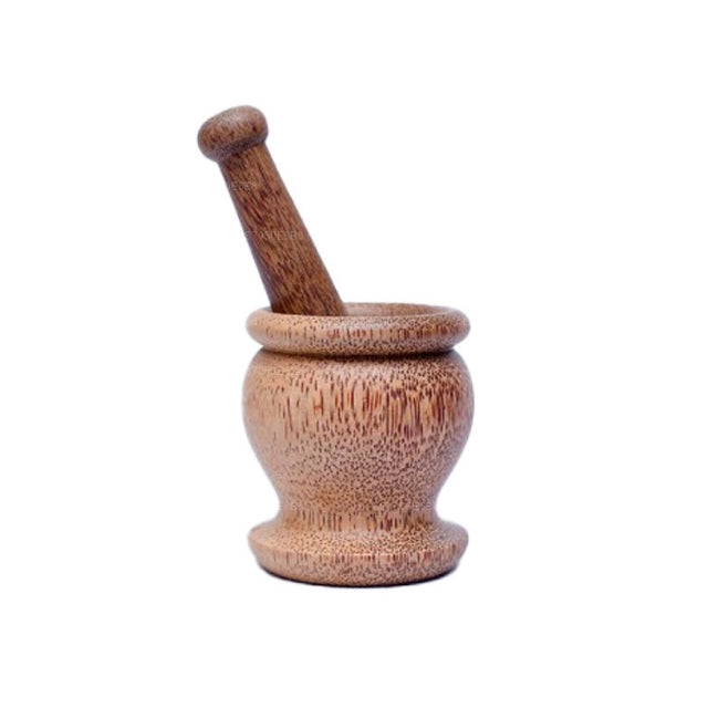 Motar et pilon en bois Lakpura (Wangediya) Hauteur (8 cm)