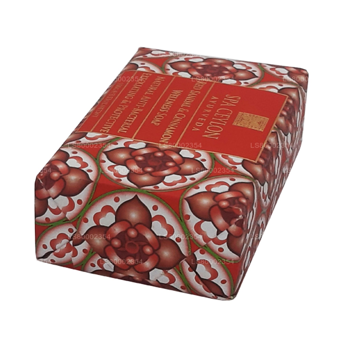 Savon de bien-être exfoliant antibactérien à la sandale rouge de Ceylan et à la cannelle Spa (100 g)