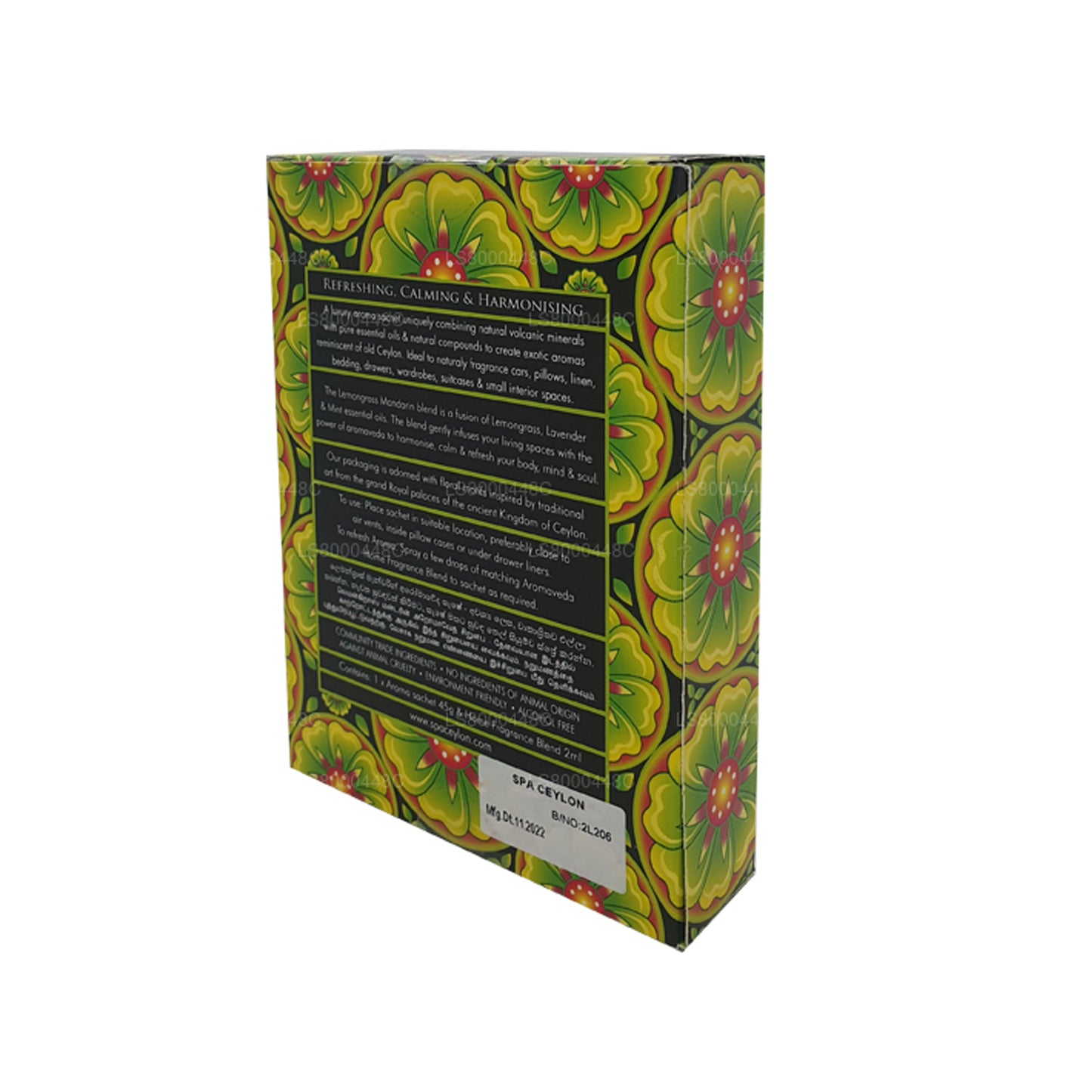 Sachet aromatique Spa Ceylan à la citronnelle et à la mandarine Aromaveda (45 g)