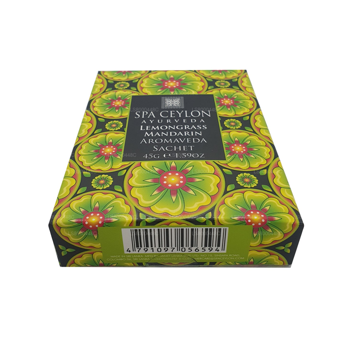 Sachet aromatique Spa Ceylan à la citronnelle et à la mandarine Aromaveda (45 g)