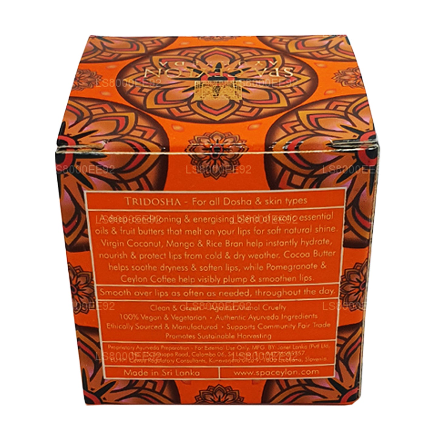 Spa Ceylon Ceylon Ceylon Baume à lèvres au café et au cacao (10 g)