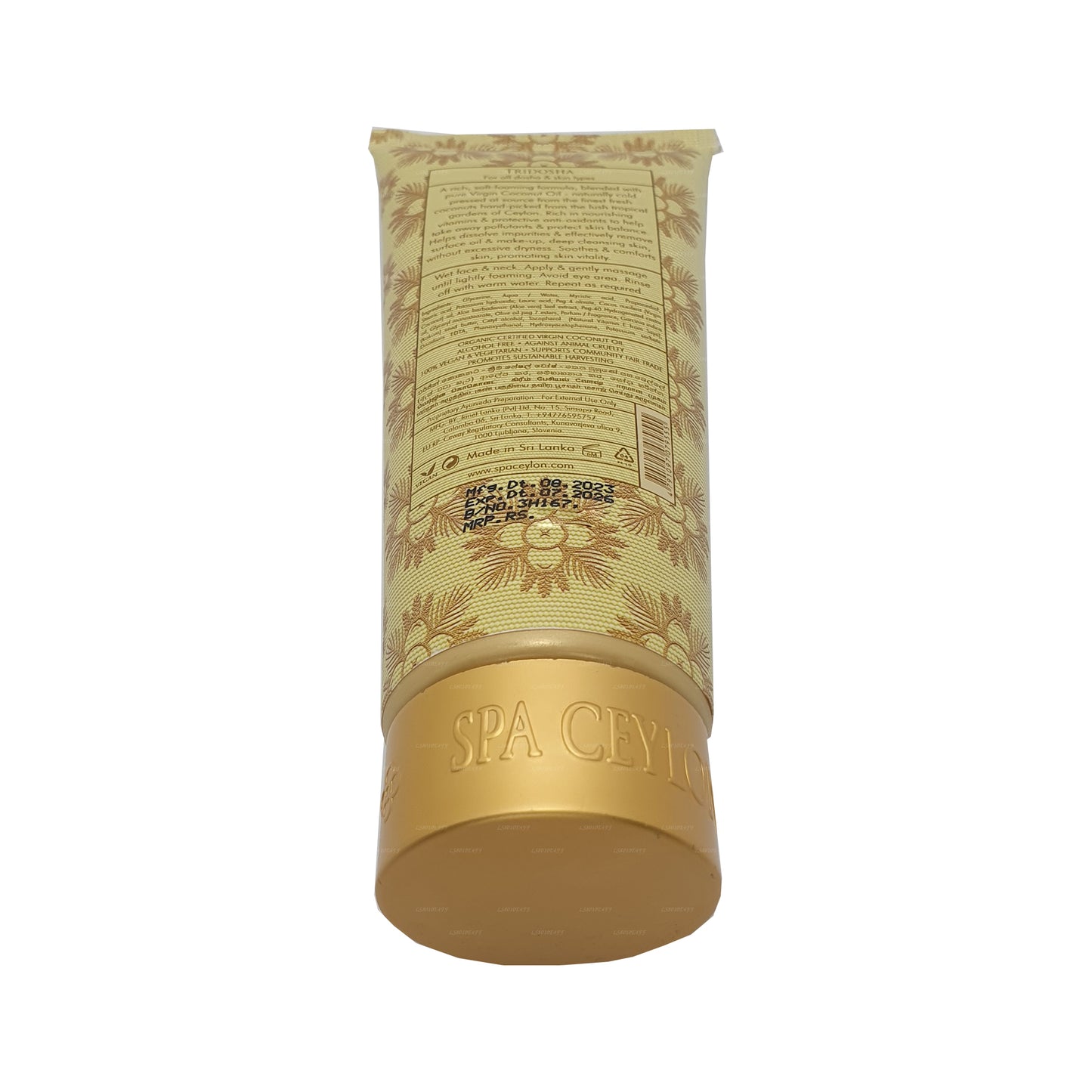 Nettoyant pour le visage à la crème de noix de coco vierge Spa Ceylon (150 ml)