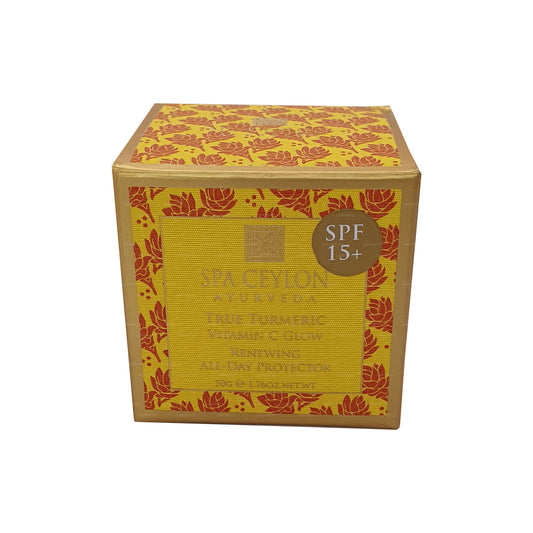 Spa Ceylon True Curcuma Crème protectrice régénérante à la vitamine C qui dure toute la journée (100 g)