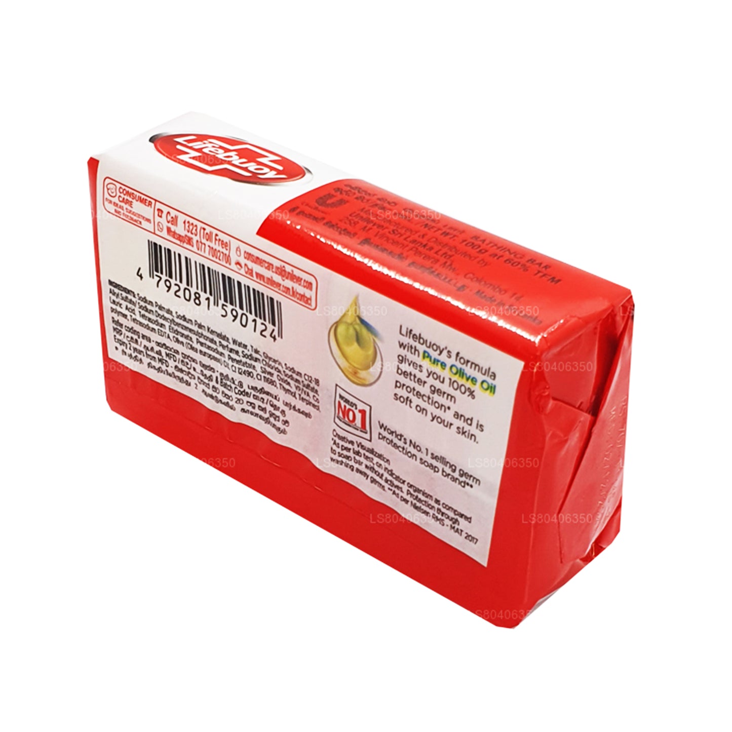 Savon pour le corps Lifebuoy Total 10 à l'huile d'olive pure (100 g)
