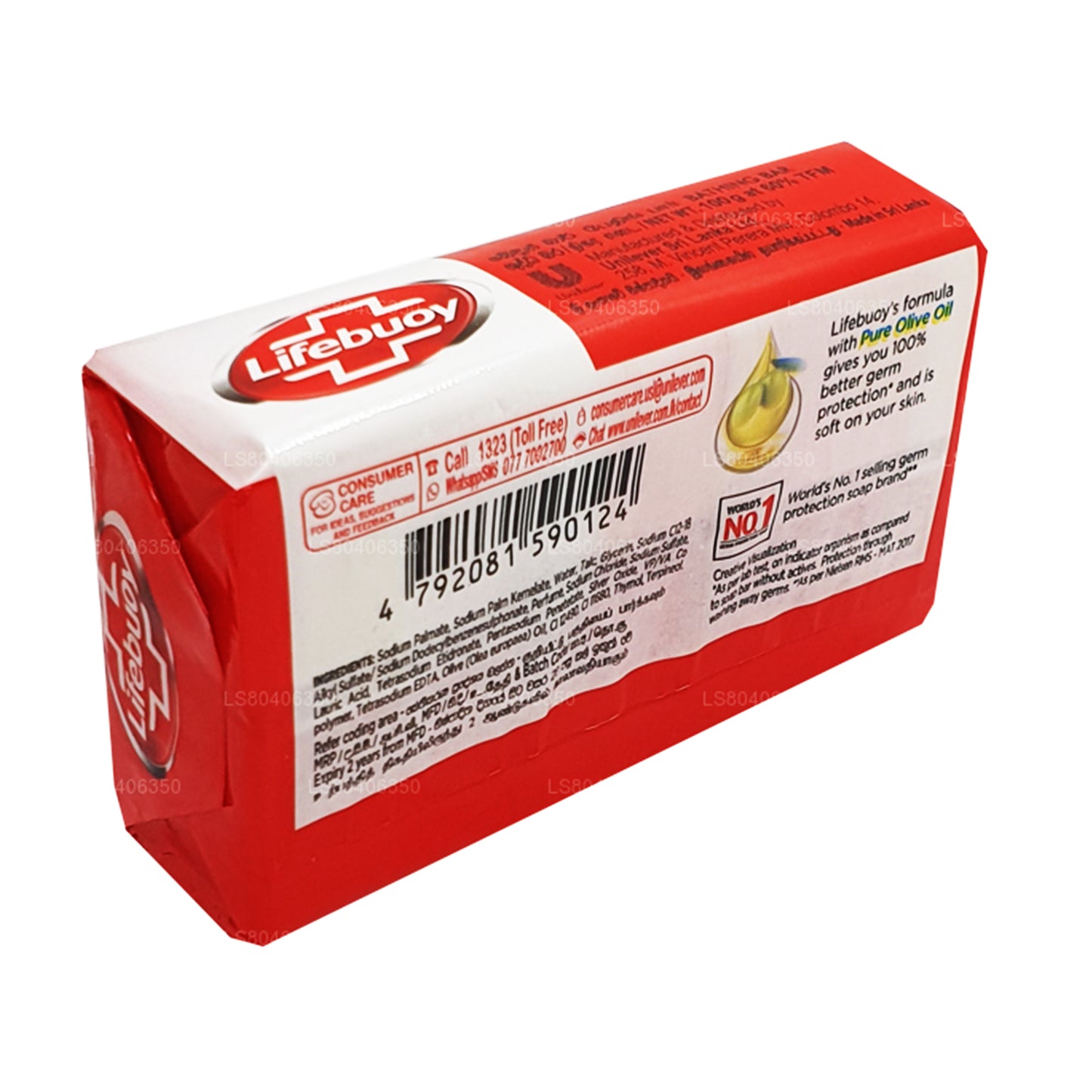 Savon pour le corps Lifebuoy Total 10 à l'huile d'olive pure (100 g)