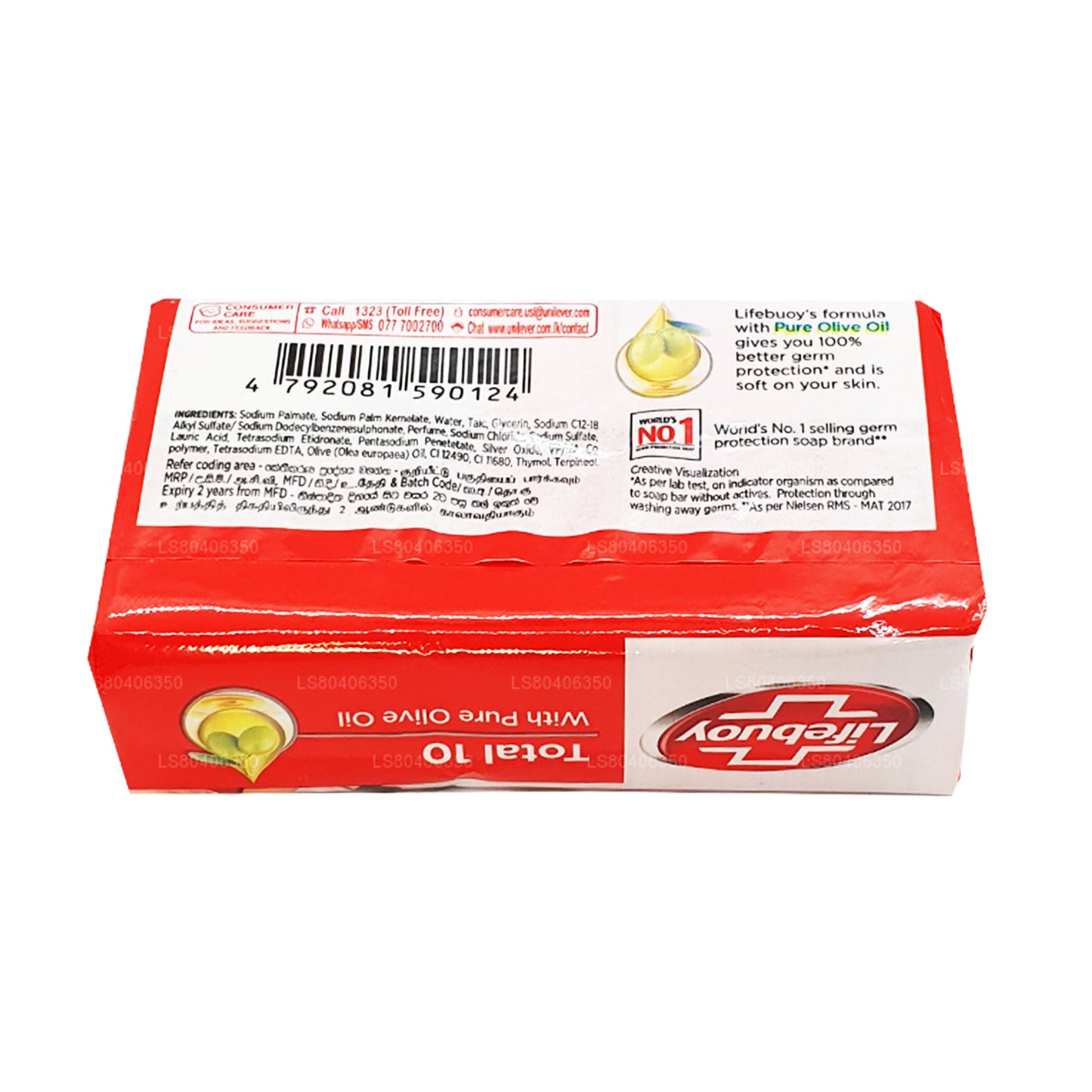 Savon pour le corps Lifebuoy Total 10 à l'huile d'olive pure (100 g)
