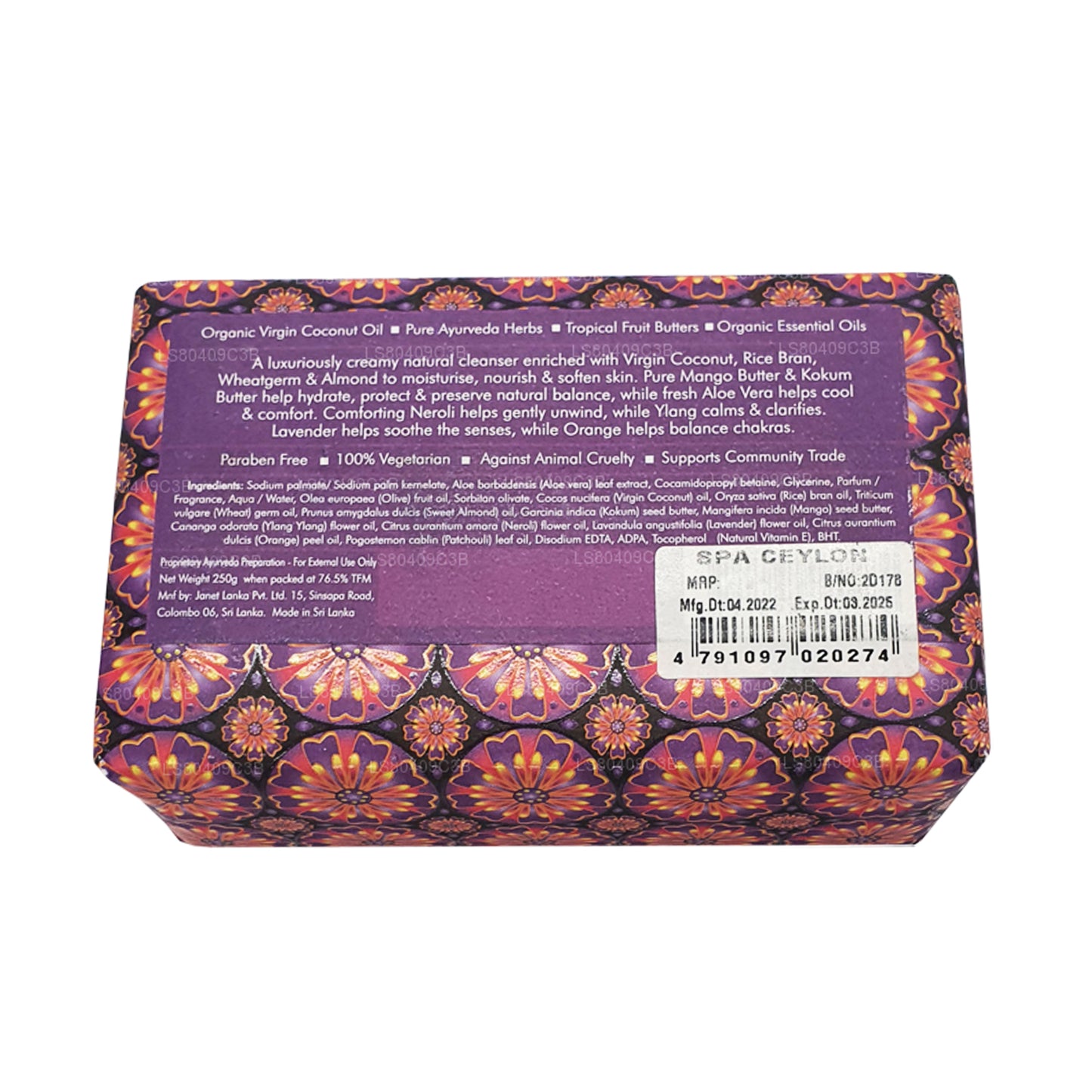 Savon de luxe Spa Ceylan Lavender Neroli Ylang (250 g)