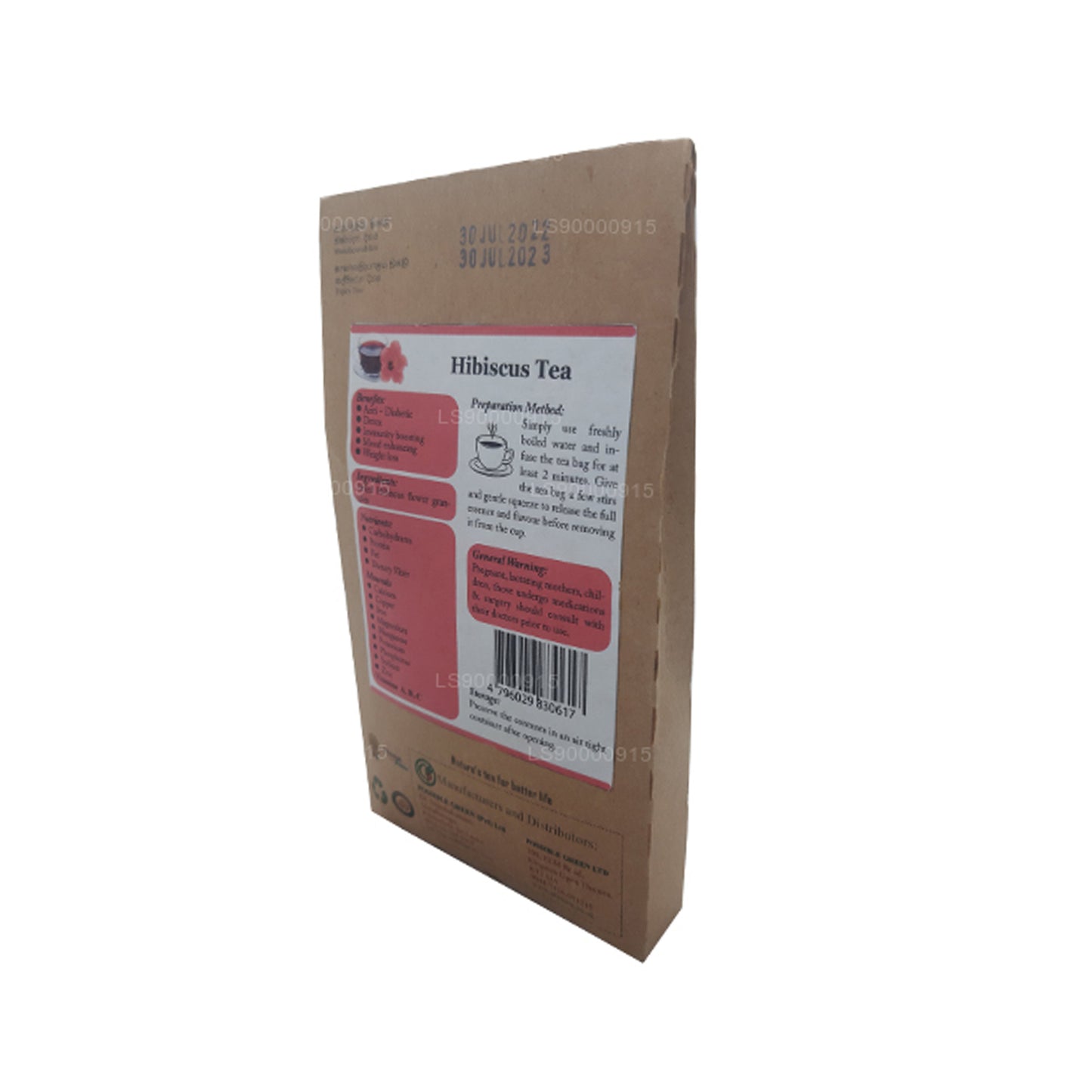 Thé aux fleurs d'hibiscus Lifetone (30 g)