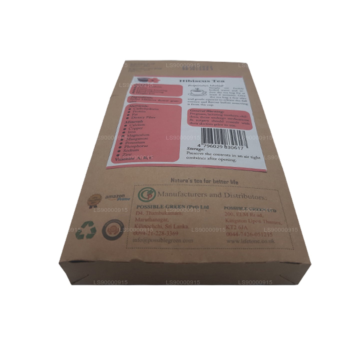 Thé aux fleurs d'hibiscus Lifetone (30 g)