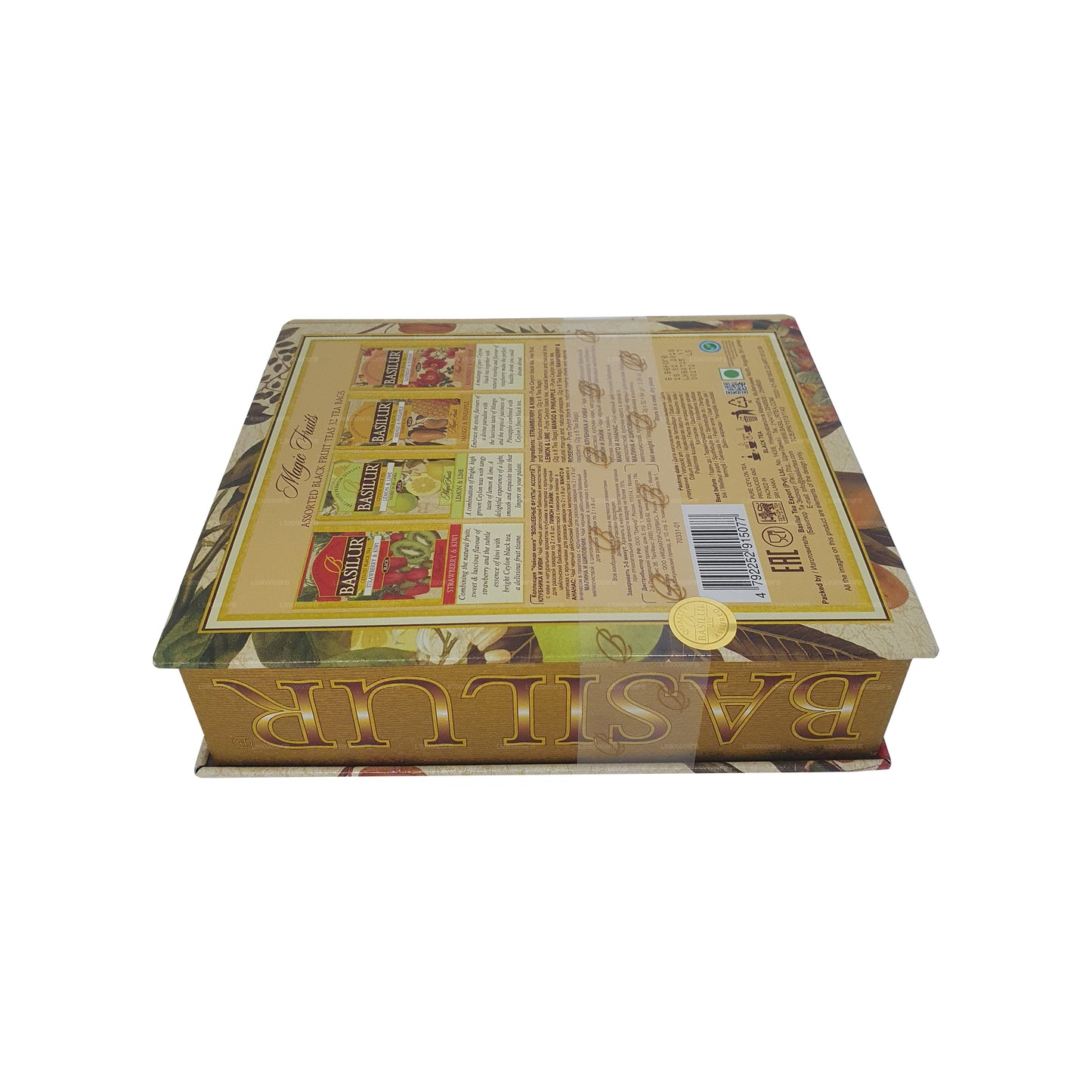 Livre de thé Basilur « Magic Fruits Assorted » (64g) Caddy
