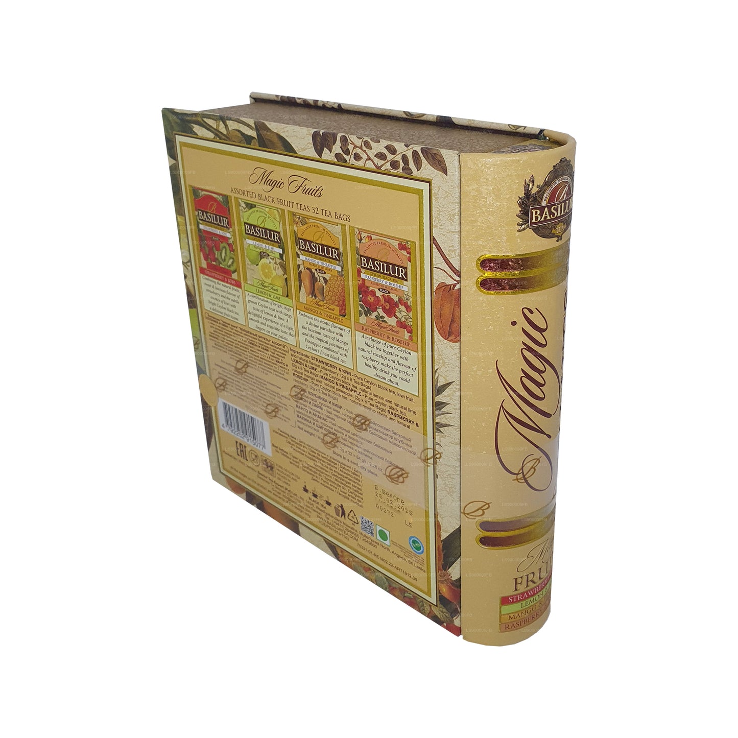 Livre de thé Basilur « Magic Fruits Assorted » (64g) Caddy