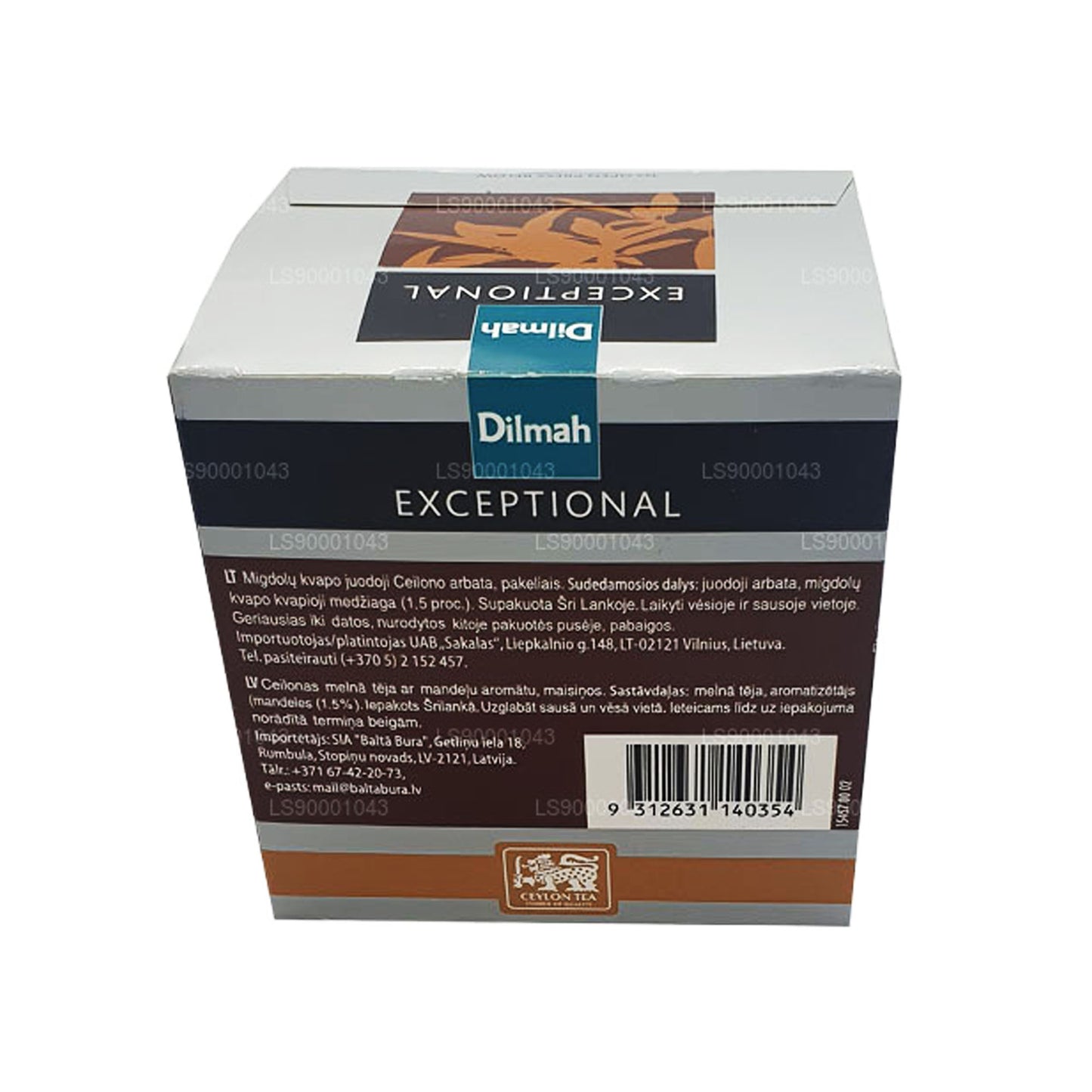 Dilmah Exceptional Italian Amande Real Leaf Tea (40g) 20 sachets de thé