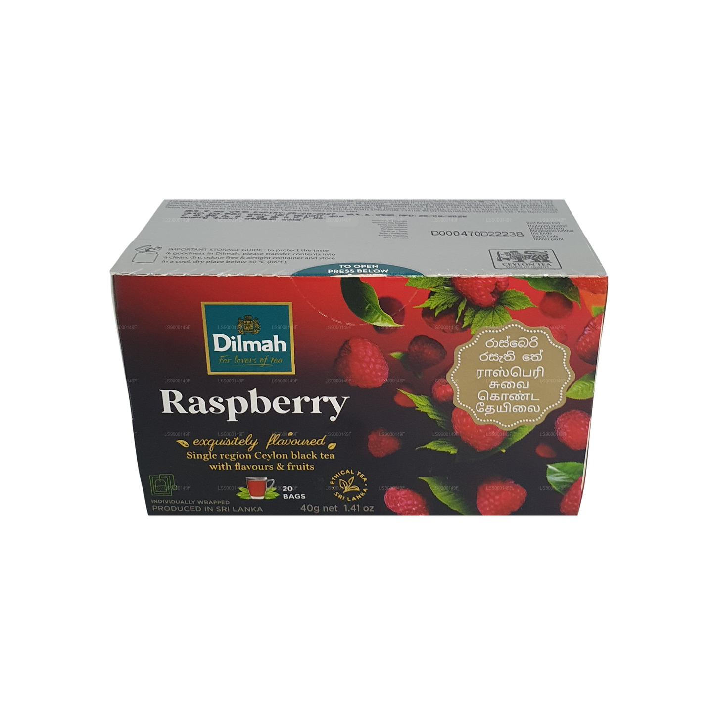 Dilmah Framboise (30 g) 20 sachets de thé