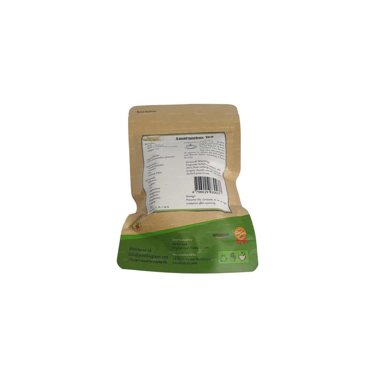 Thé à l'amranthus Lifetone (30 g)