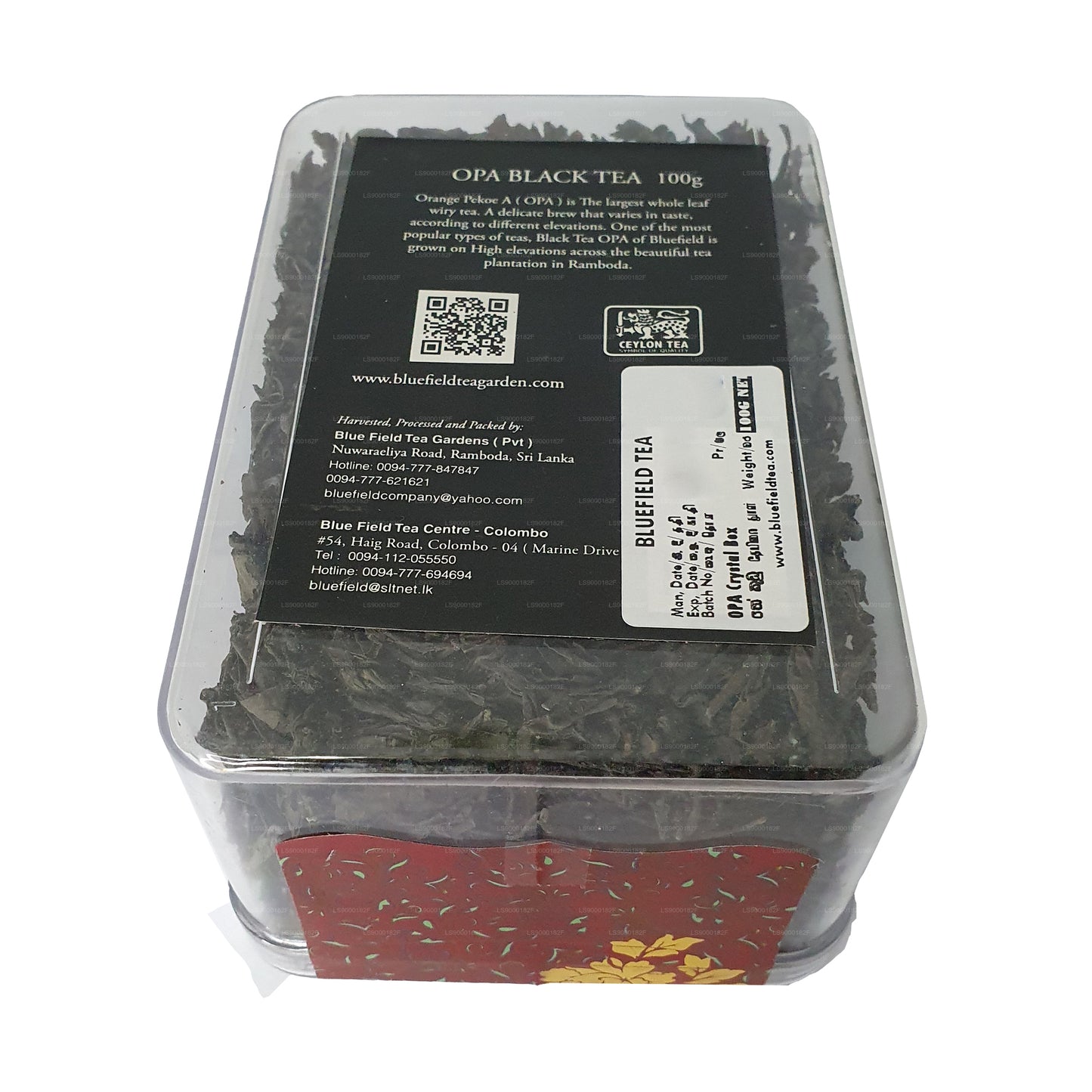 Thé noir Bluefield Evening Delight de qualité OPA (100 g)