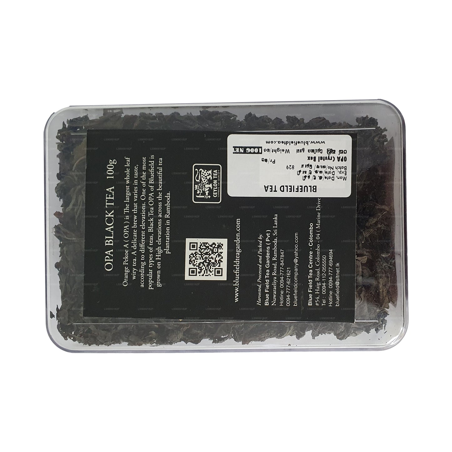 Thé noir Bluefield Evening Delight de qualité OPA (100 g)