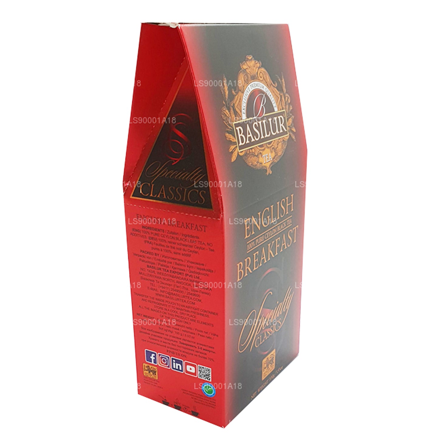 Petit déjeuner anglais Basilur Specialty Classics (100 g)