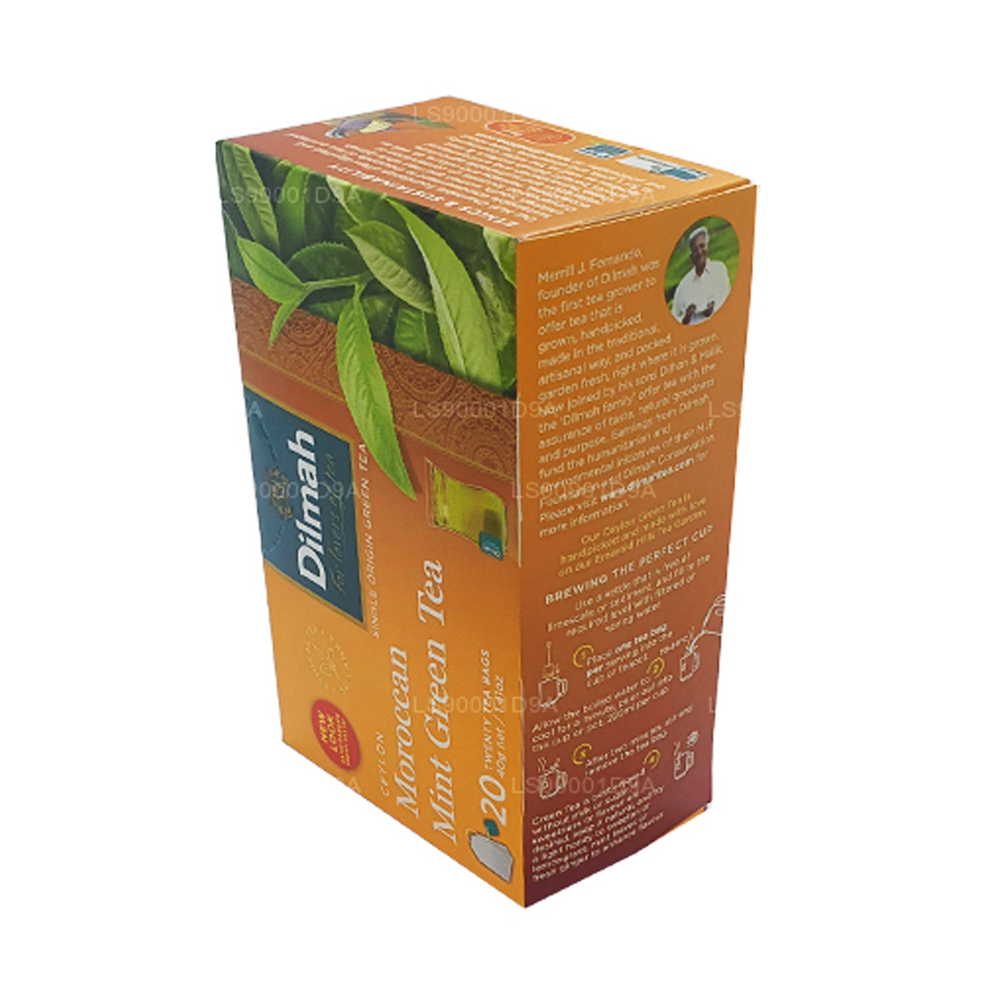 Thé vert à la menthe marocaine Dilmah Ceylan (40g) 20 sachets