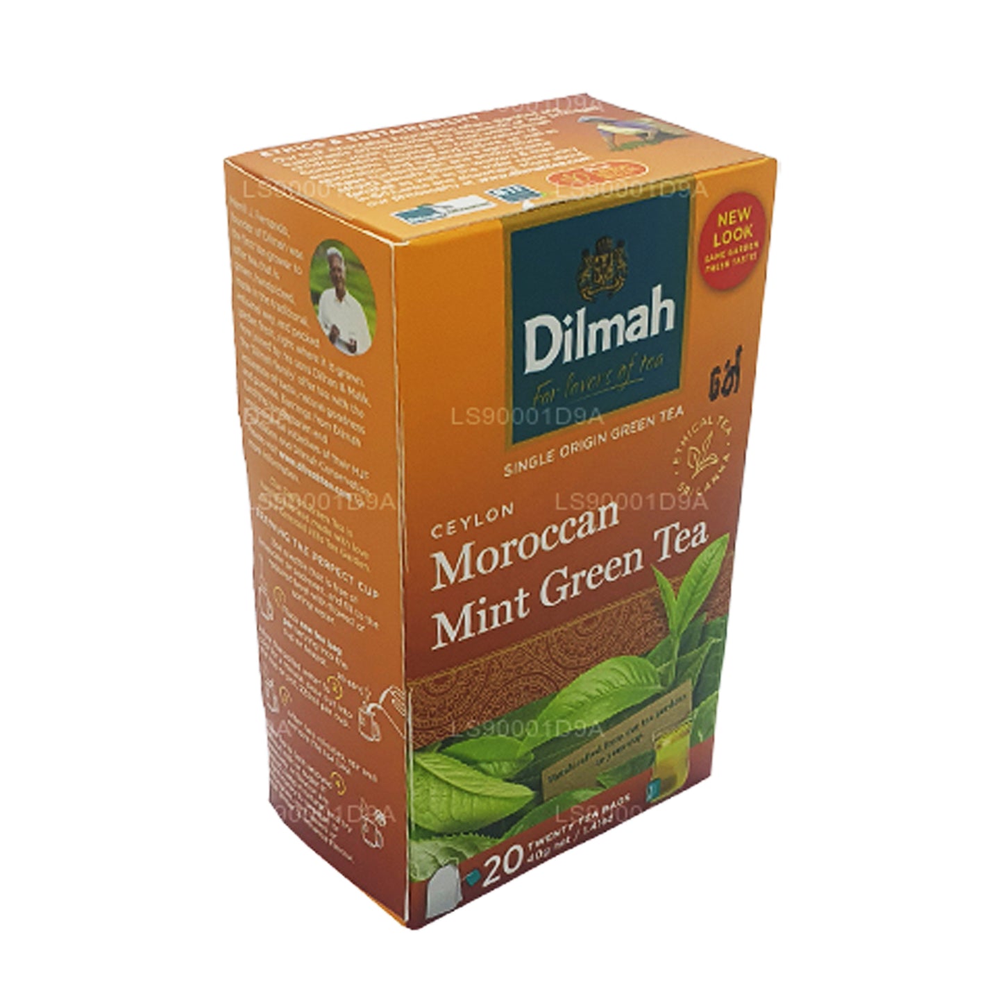 Thé vert à la menthe marocaine Dilmah Ceylan (40g) 20 sachets