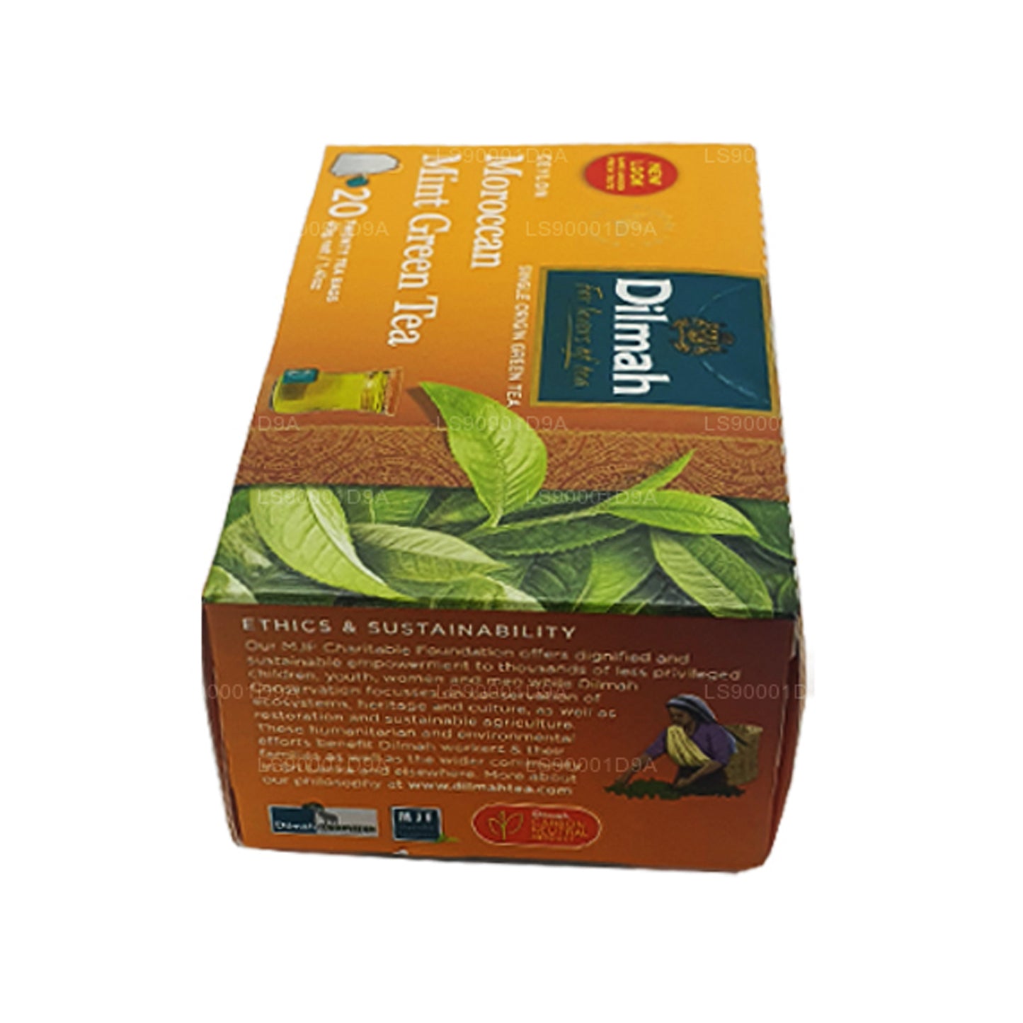 Thé vert à la menthe marocaine Dilmah Ceylan (40g) 20 sachets