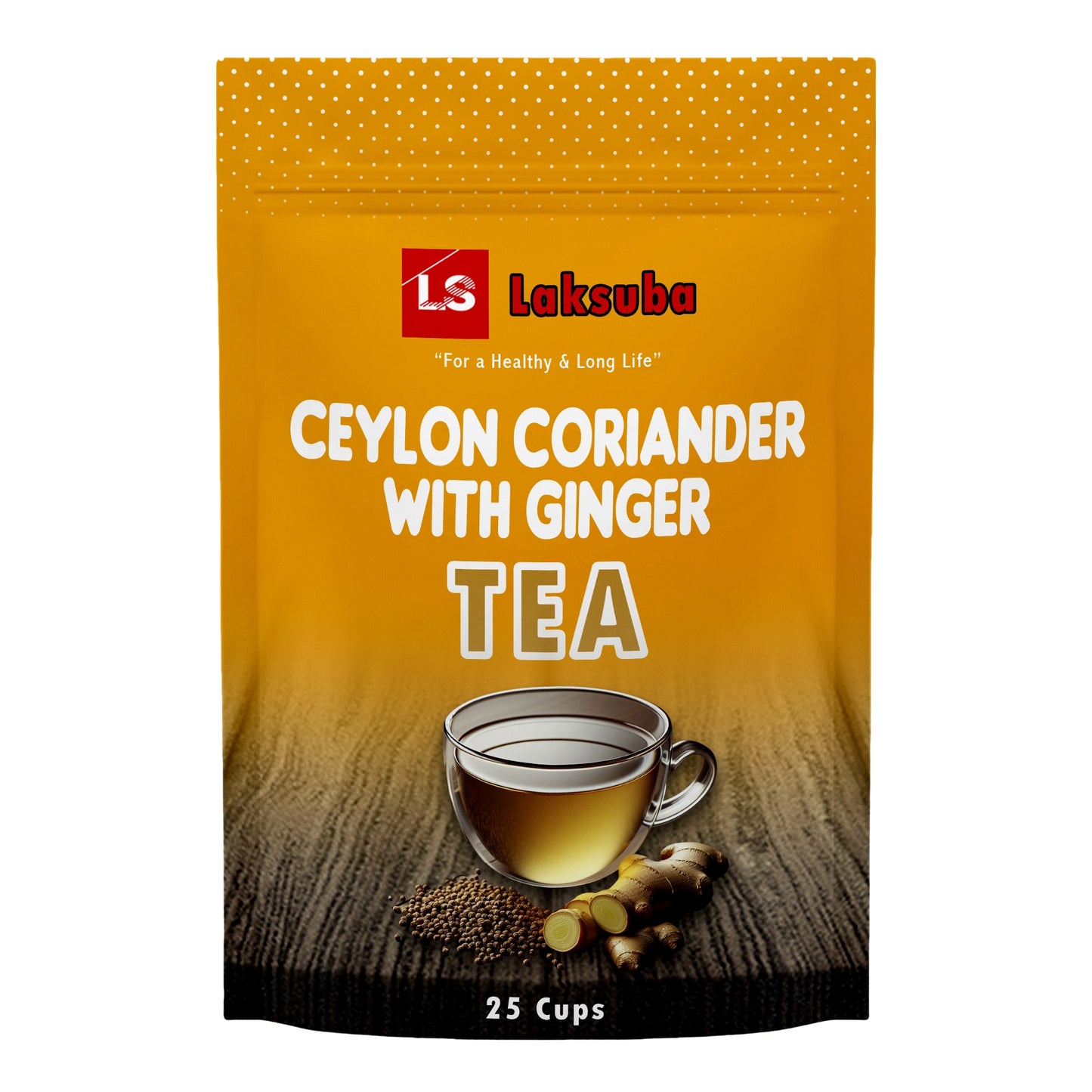 Tisane Laksuba à la coriandre et au gingembre de Ceylan (37,5 g) 25 sachets