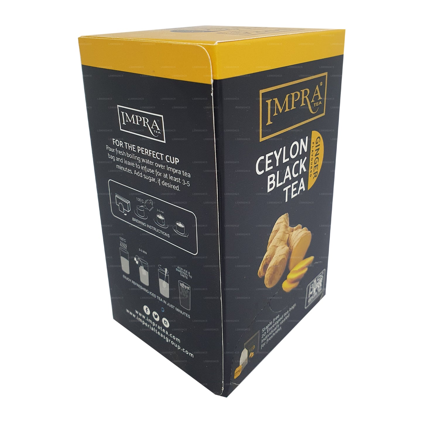 Paquet de 20 sachets de thé Impra Ginger Foil (40 g)