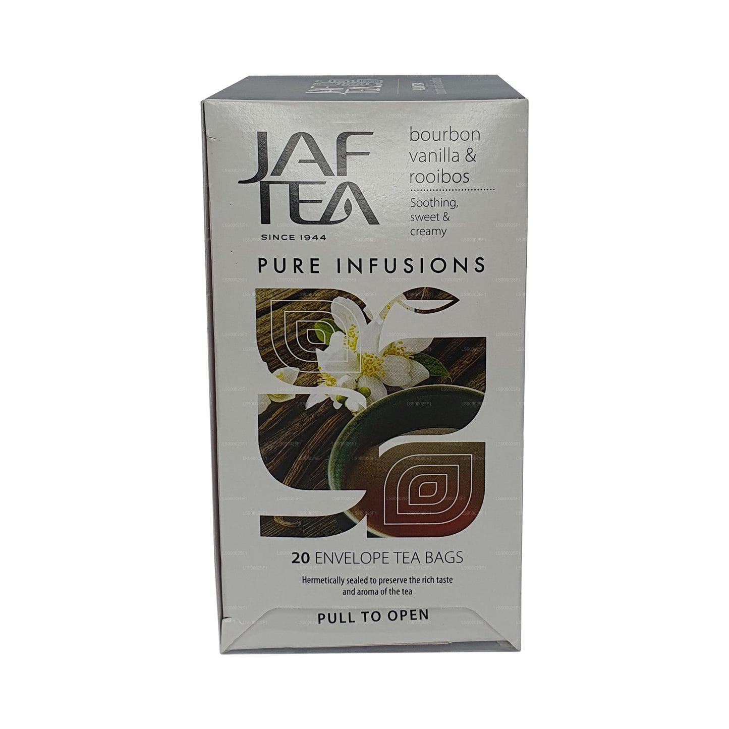 Jaf Tea Pure Infusions Collection Rooibos à la vanille bourbon (30 g) 20 sachets de thé