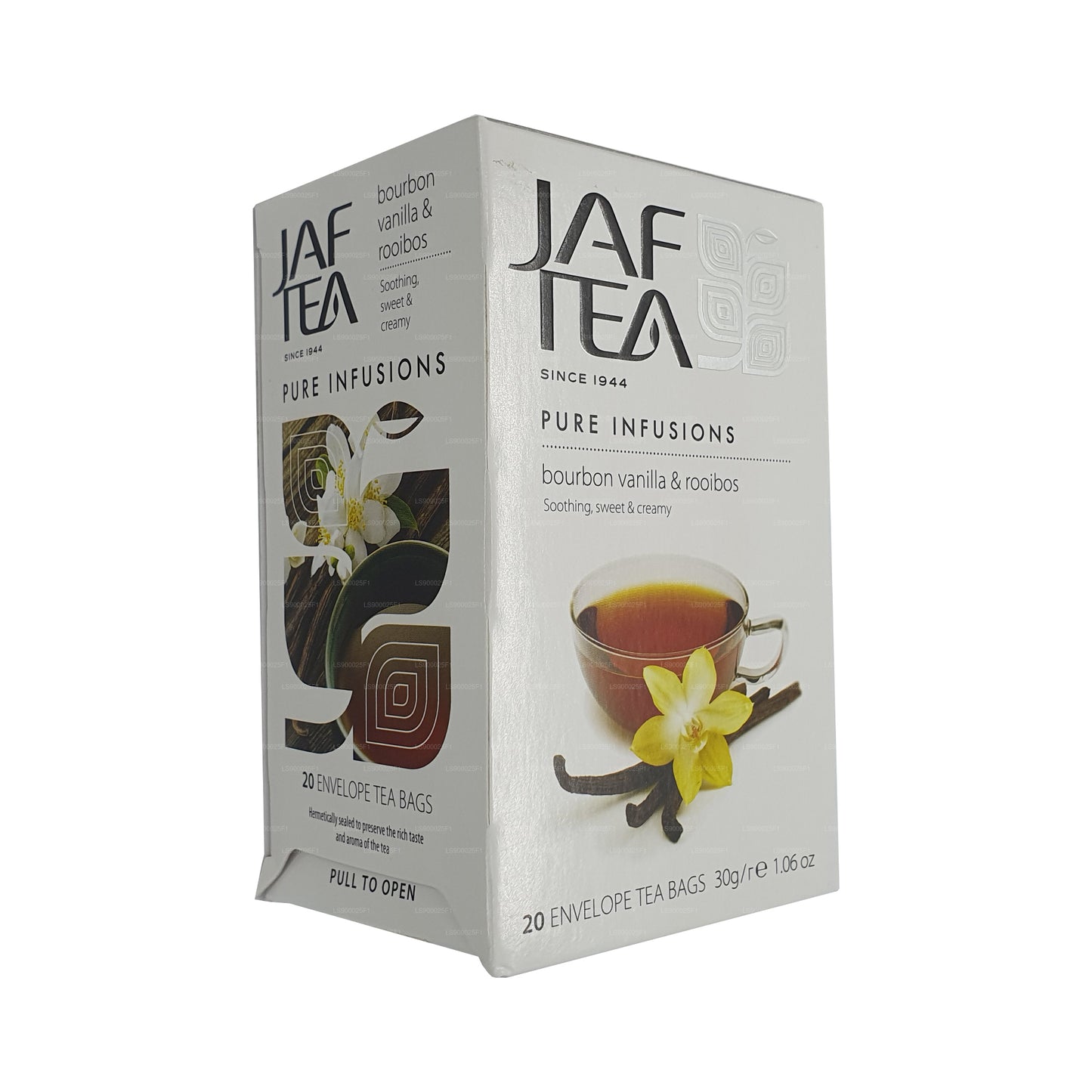 Jaf Tea Pure Infusions Collection Rooibos à la vanille bourbon (30 g) 20 sachets de thé