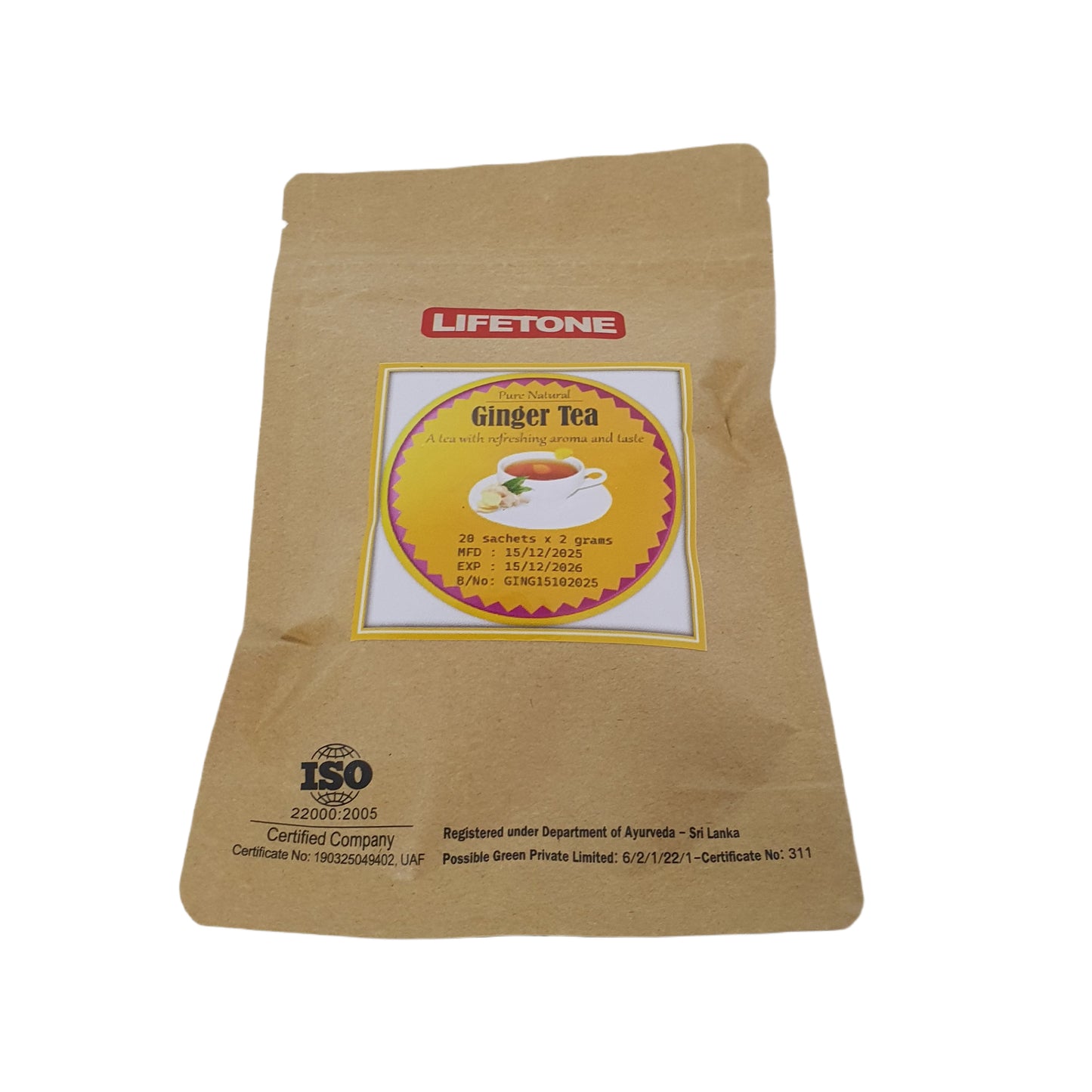 Lifetone Ginger Tea (40g) 20 Tea Bags
