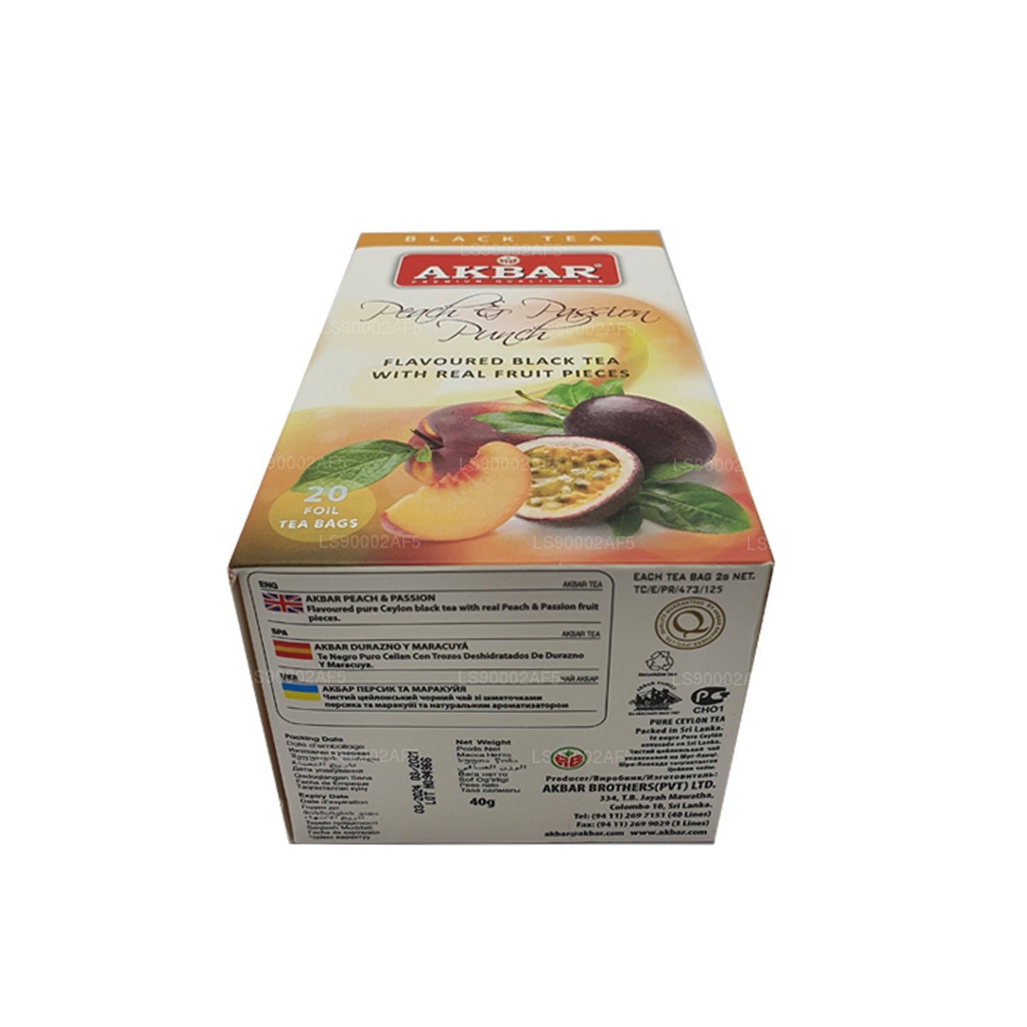 Punch à la pêche et à la passion Akbar (40 g) 20 sachets de thé