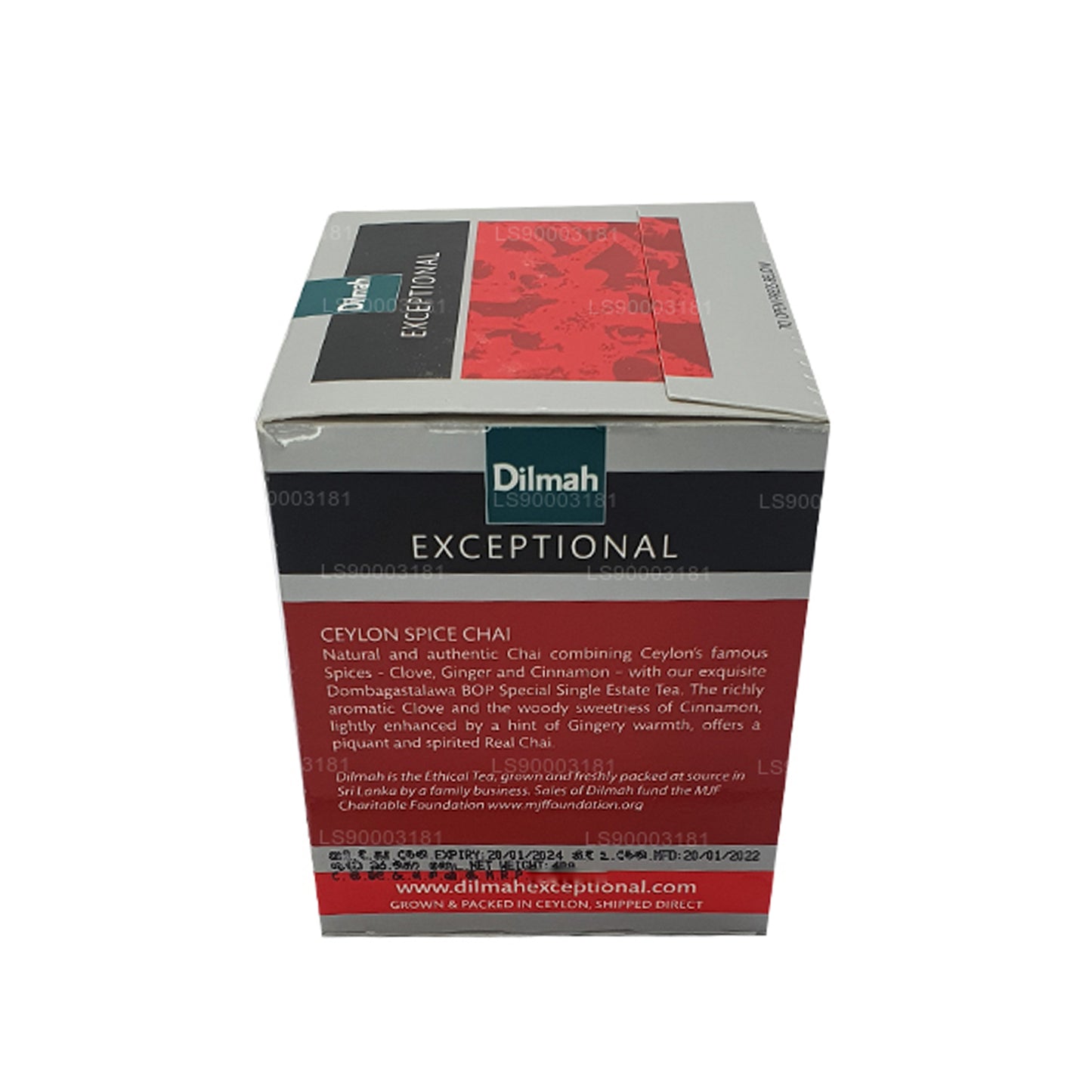 Dilmah Exceptional Ceylan Spice Chai (40 g) 20 sachets de thé