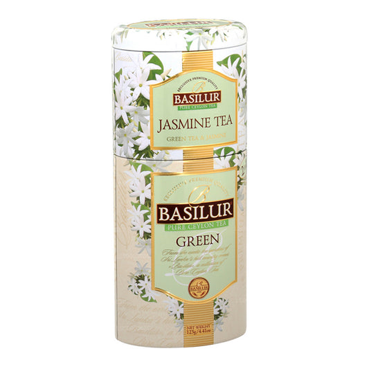 Boîte à fruits et fleurs Basilur « Thé au jasmin/vert » (125 g)