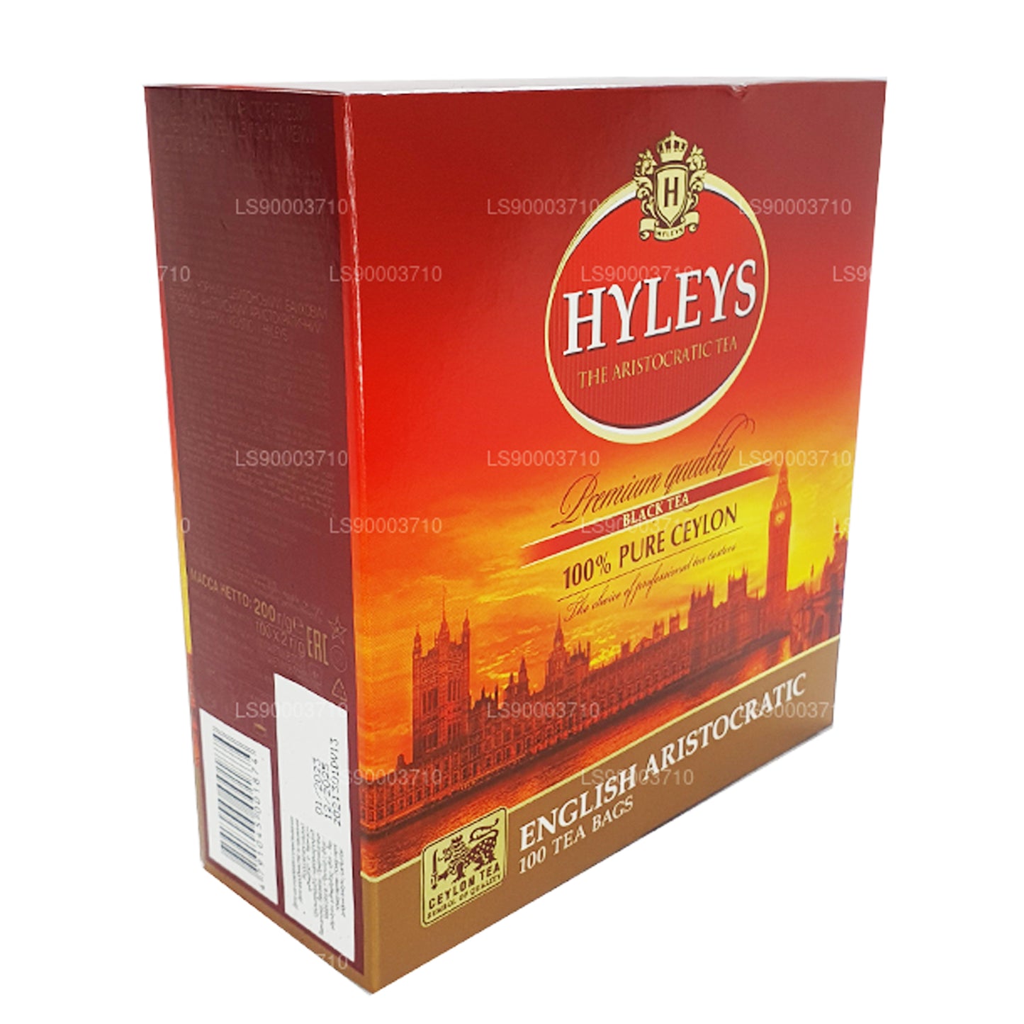 Thé noir de qualité supérieure HYLEYS 100 sachets de thé (200 g)