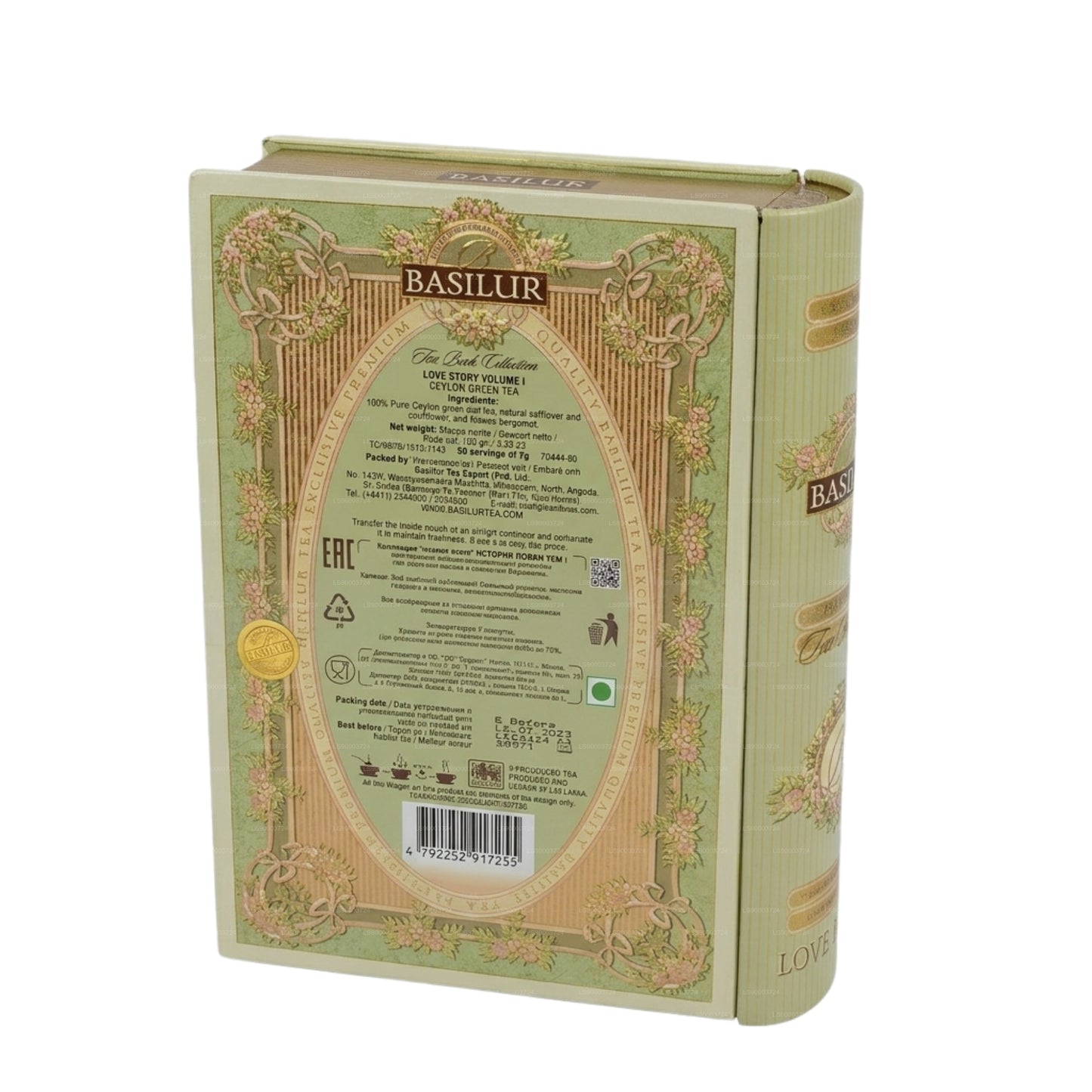 Boîte à thé Basilur « Love Story - Volume I » (100 g)