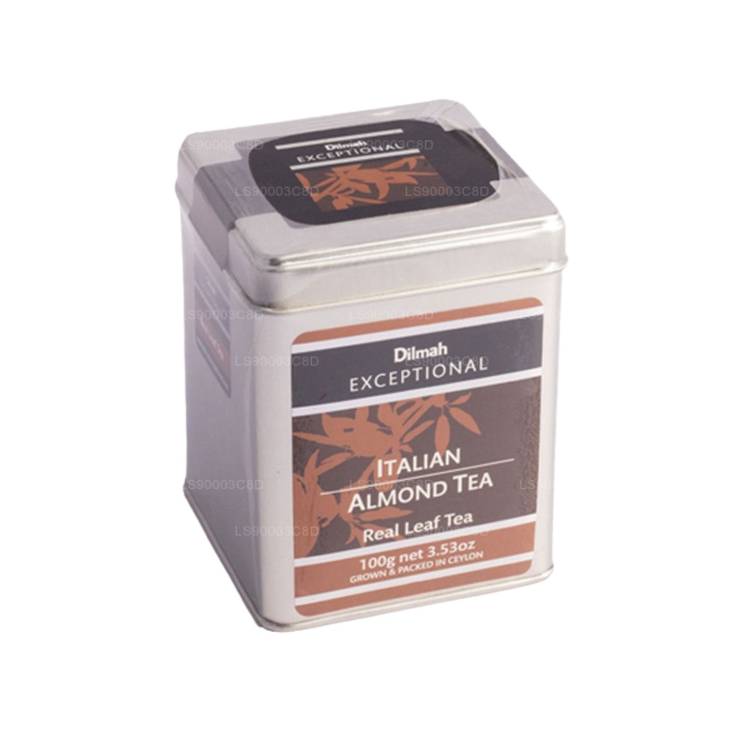 Thé aux amandes italien d'exception Dilmah (100 g) Boîte en fer-blanc