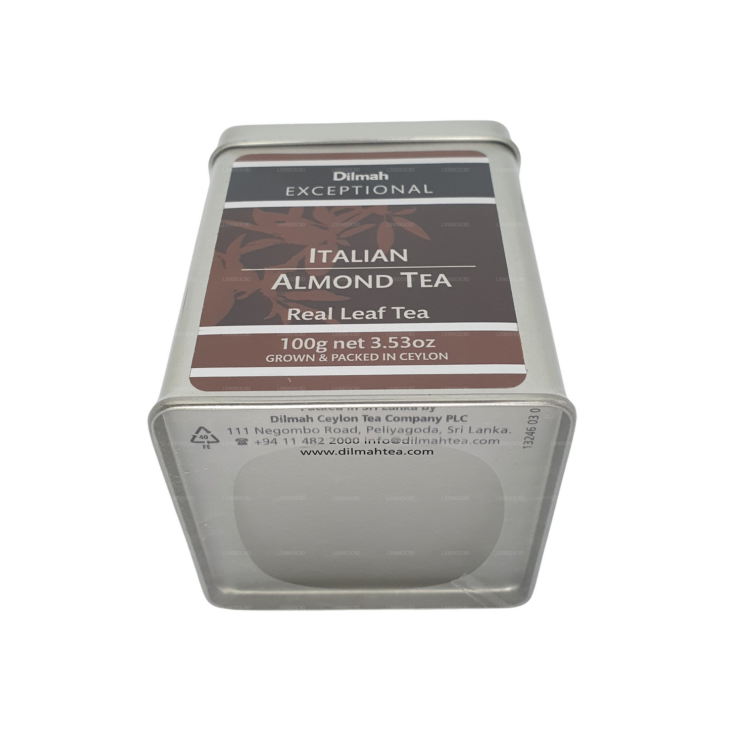 Thé aux amandes italien d'exception Dilmah (100 g) Boîte en fer-blanc