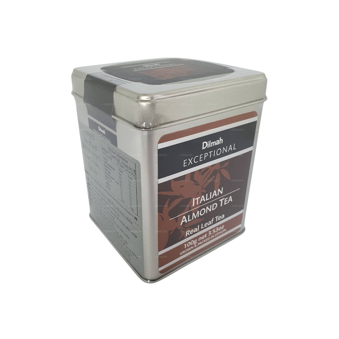 Thé aux amandes italien d'exception Dilmah (100 g) Boîte en fer-blanc