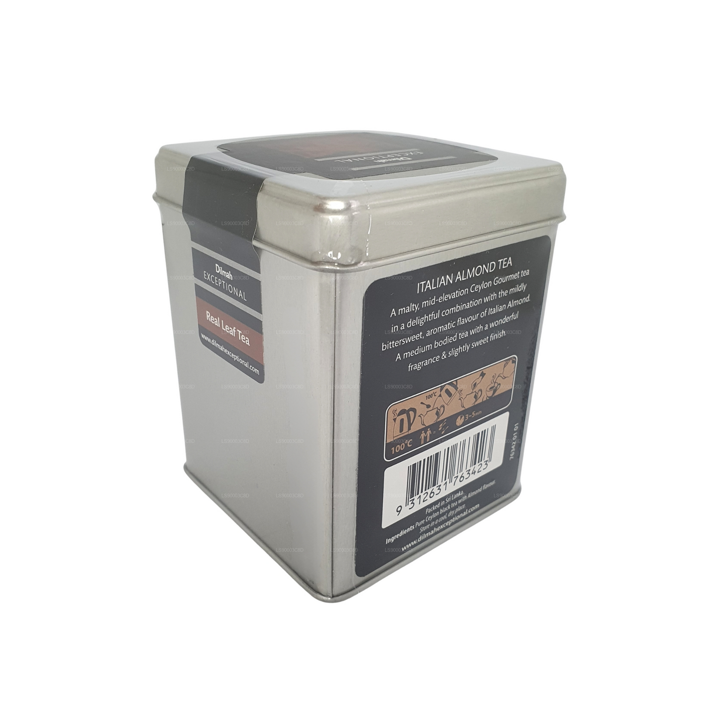 Thé aux amandes italien d'exception Dilmah (100 g) Boîte en fer-blanc