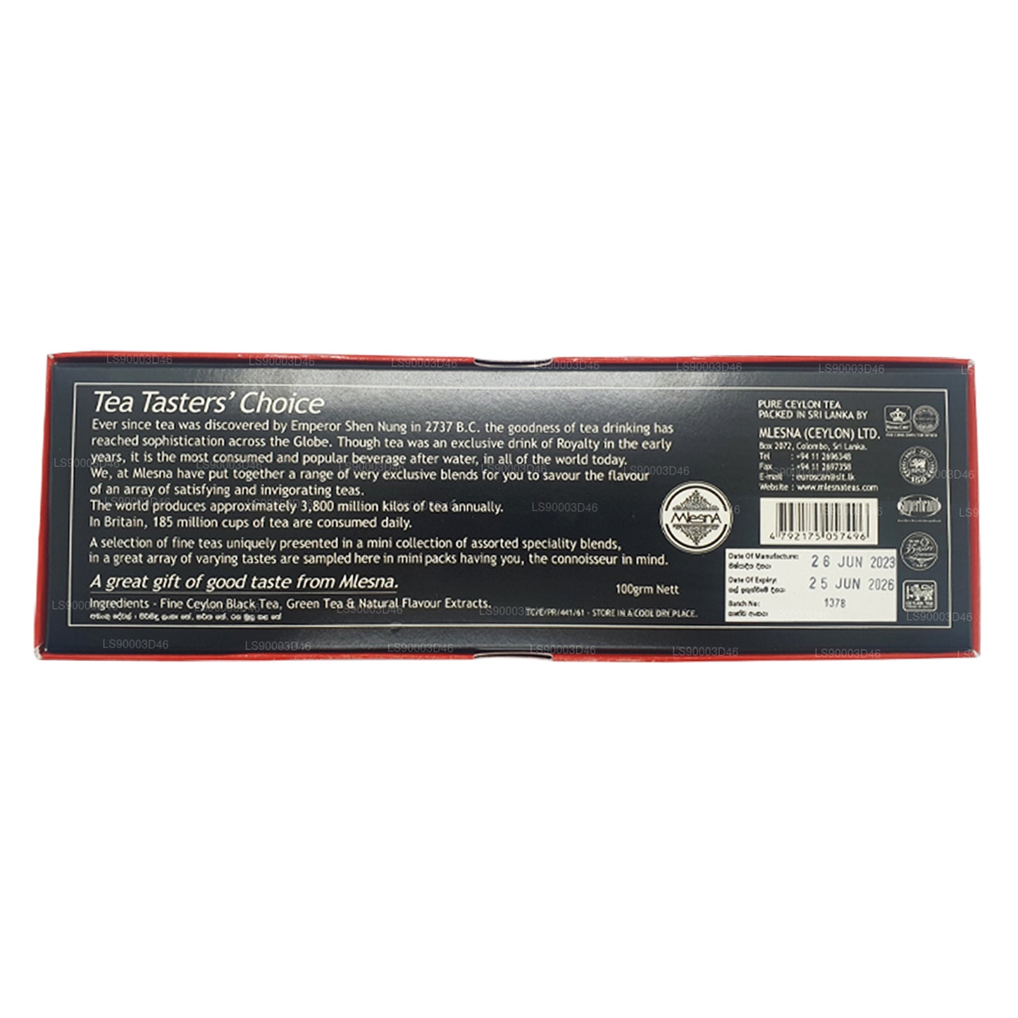 Assortiment de 7 thés Mlesna Tea Taster's Choice (100 g)