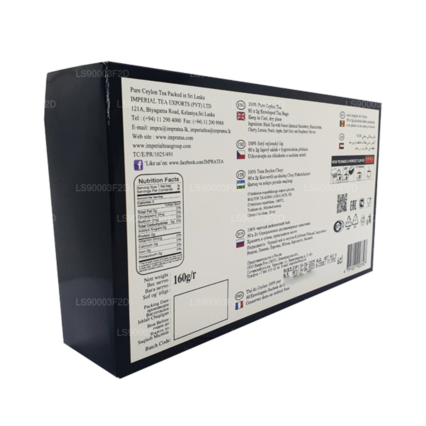 Collection de thé noir Impra 8 Flavours (160g)