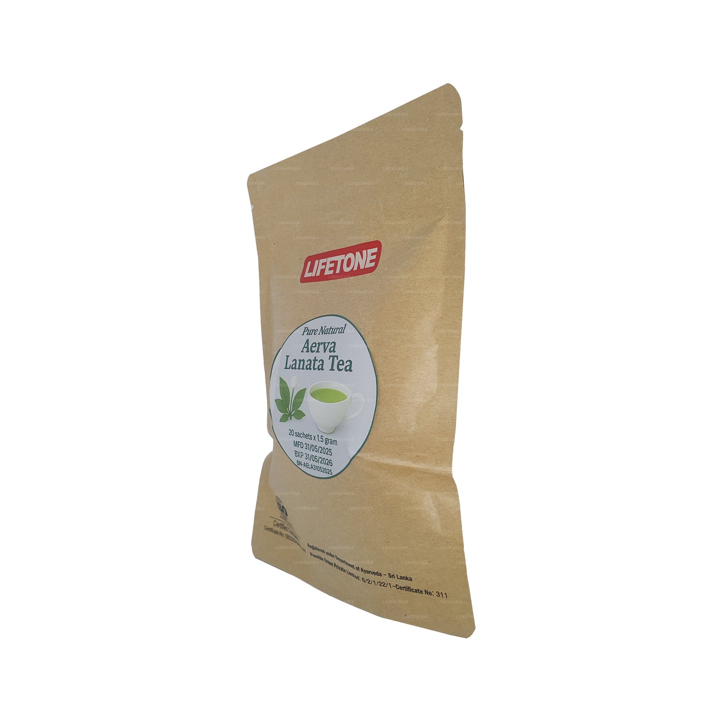Lifetone (Polpala, Mountain Knotgrass) Aerva Lanata (30 g) 20 sachets de thé