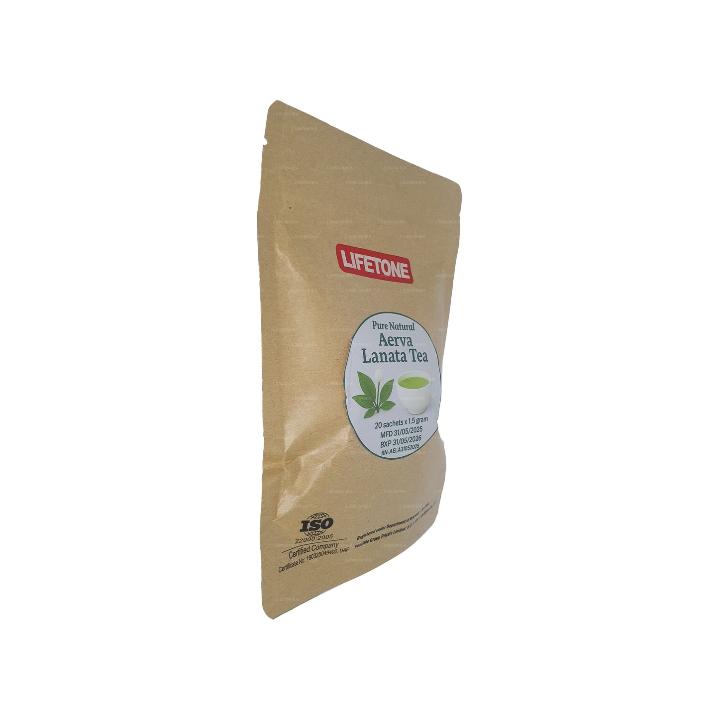 Lifetone (Polpala, Mountain Knotgrass) Aerva Lanata (30 g) 20 sachets de thé
