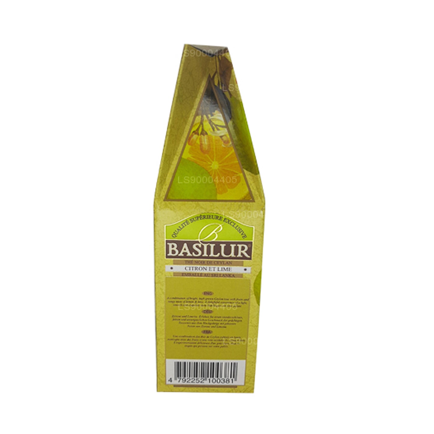 Thé noir de Ceylan au citron et à la lime Basilur (100g)